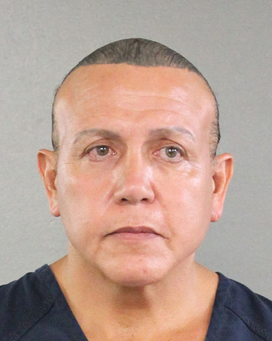 Cesar Sayoc, accused of mailing explosive devices to a number of prominent Trump critics, reportedly had a list of potential targets, including an editor at <em>The New York Times</em>. (Broward County Sheriff's Office/Getty Images)