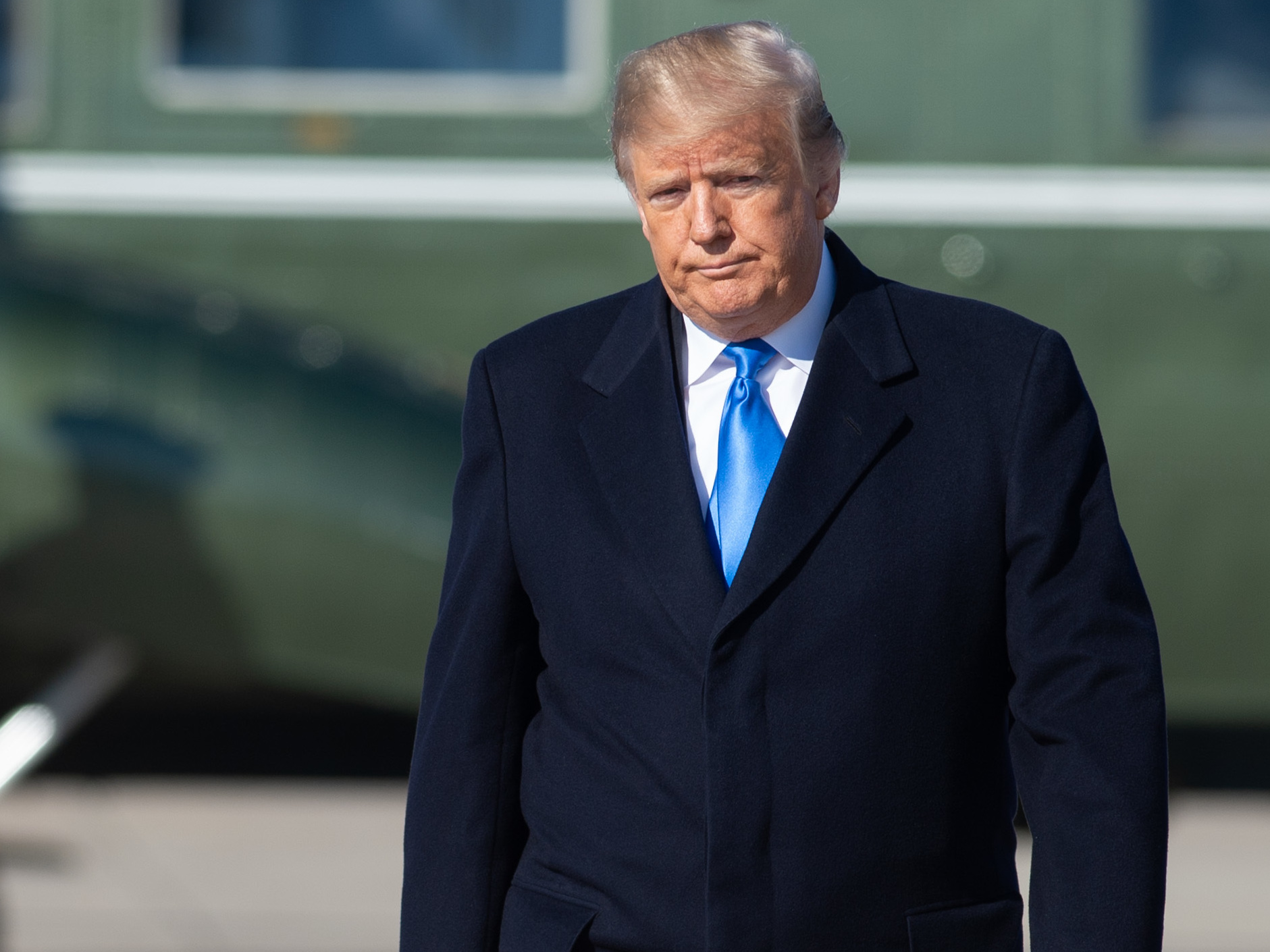 President Trump prepares to depart for Pittsburgh, where 11 people were killed Saturday in a mass shooting at the Tree of Life synagogue. In an interview with Axios, the president says he intends to sign an executive order ending birthright citizenship. (AFP/Getty Images)