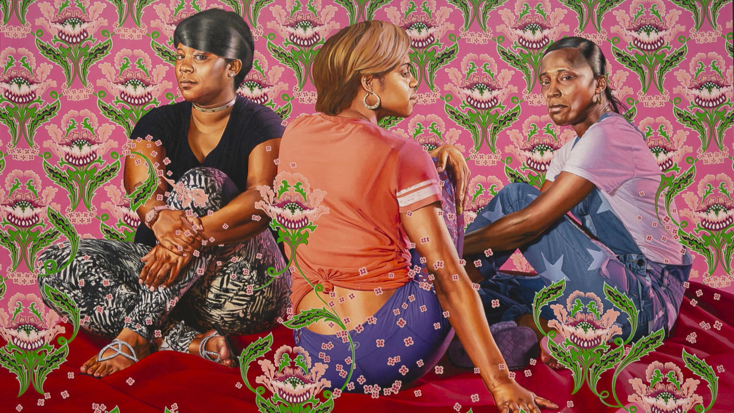 Three Girls in a Wood by Kehinde Wiley