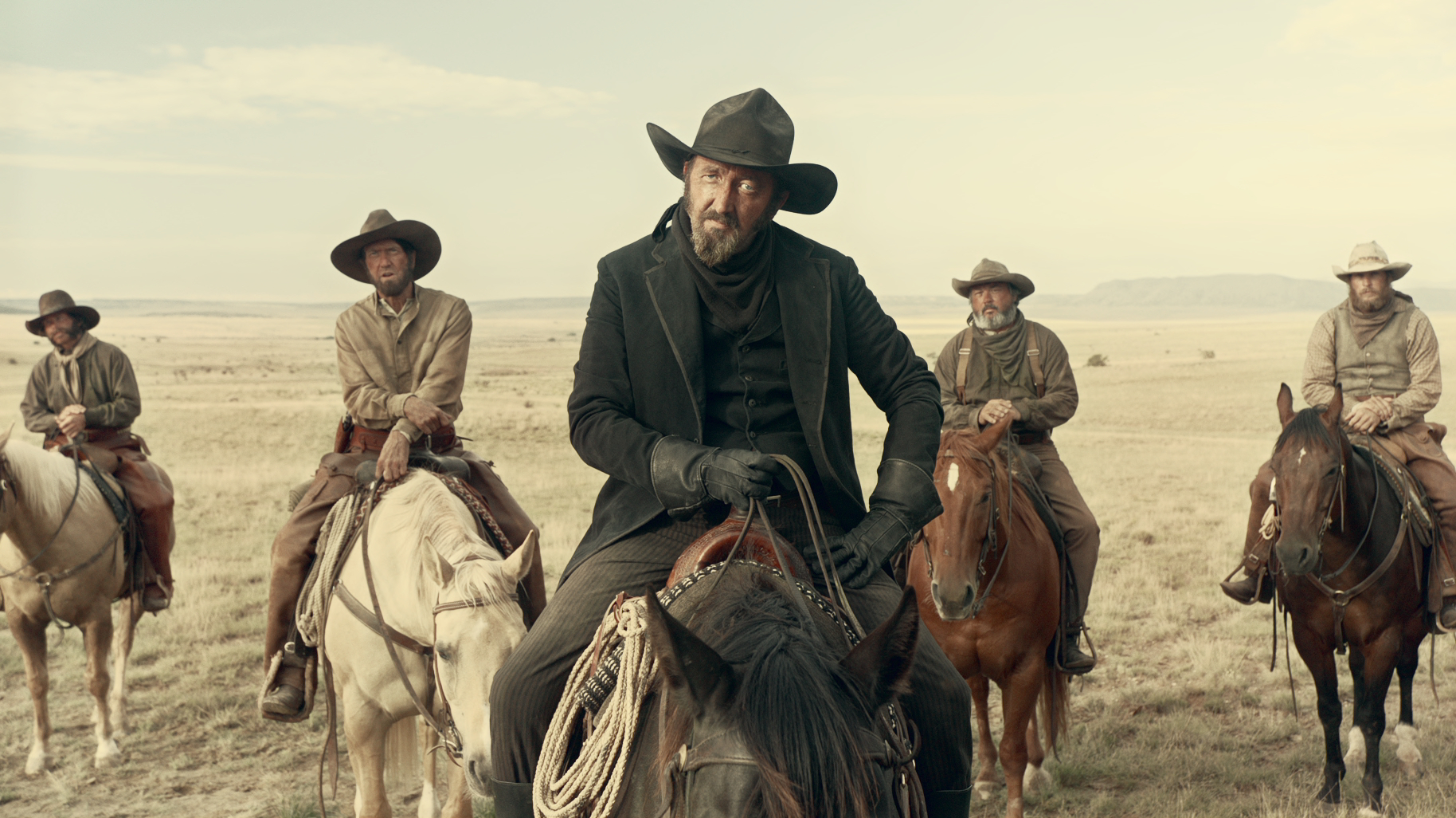 Ralph Ineson plays &quot;the man in black&quot; in &quot;Near Algodones,&quot; the second segment of the Western anthology <em>The Ballad of Buster Scruggs</em>. Beginning Nov. 16, the film will play in theaters for a week before it becomes available for streaming on Netflix. (Netflix)