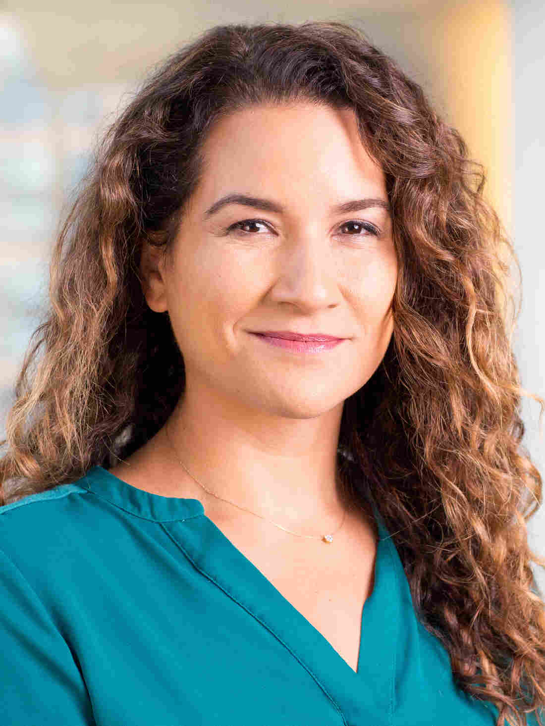 Leila Fadel at NPR headquarters in Washington, D.C., September 27, 2018. (photo by Allison Shelley)