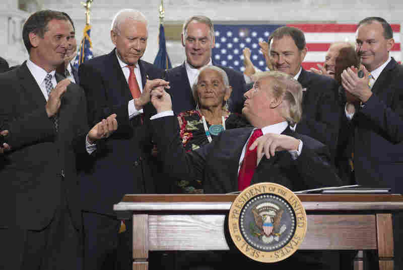 Sen. Orrin Hatch, a staunch supporter of President Trump, is one of the most well-known Republicans in American politics. After signing a presidential proclamation on national monuments last year, Trump handed the senator a pen to commemorate the event.