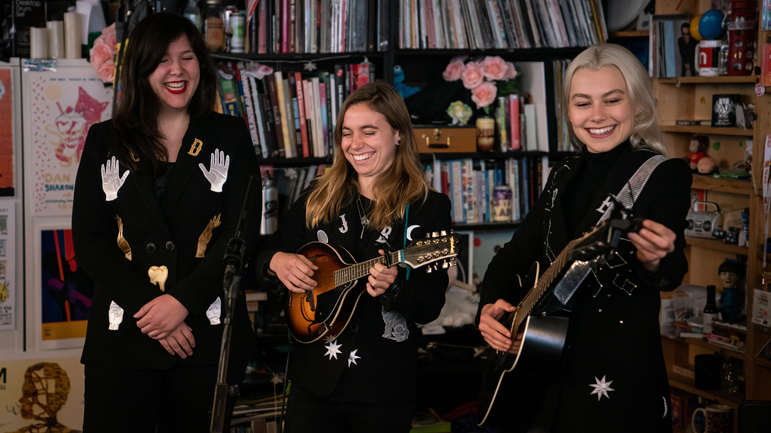 Boygenius performs a Tiny Desk Concert on Nov. 9, 2018 (Cameron Pollack/NPR). (NPR)