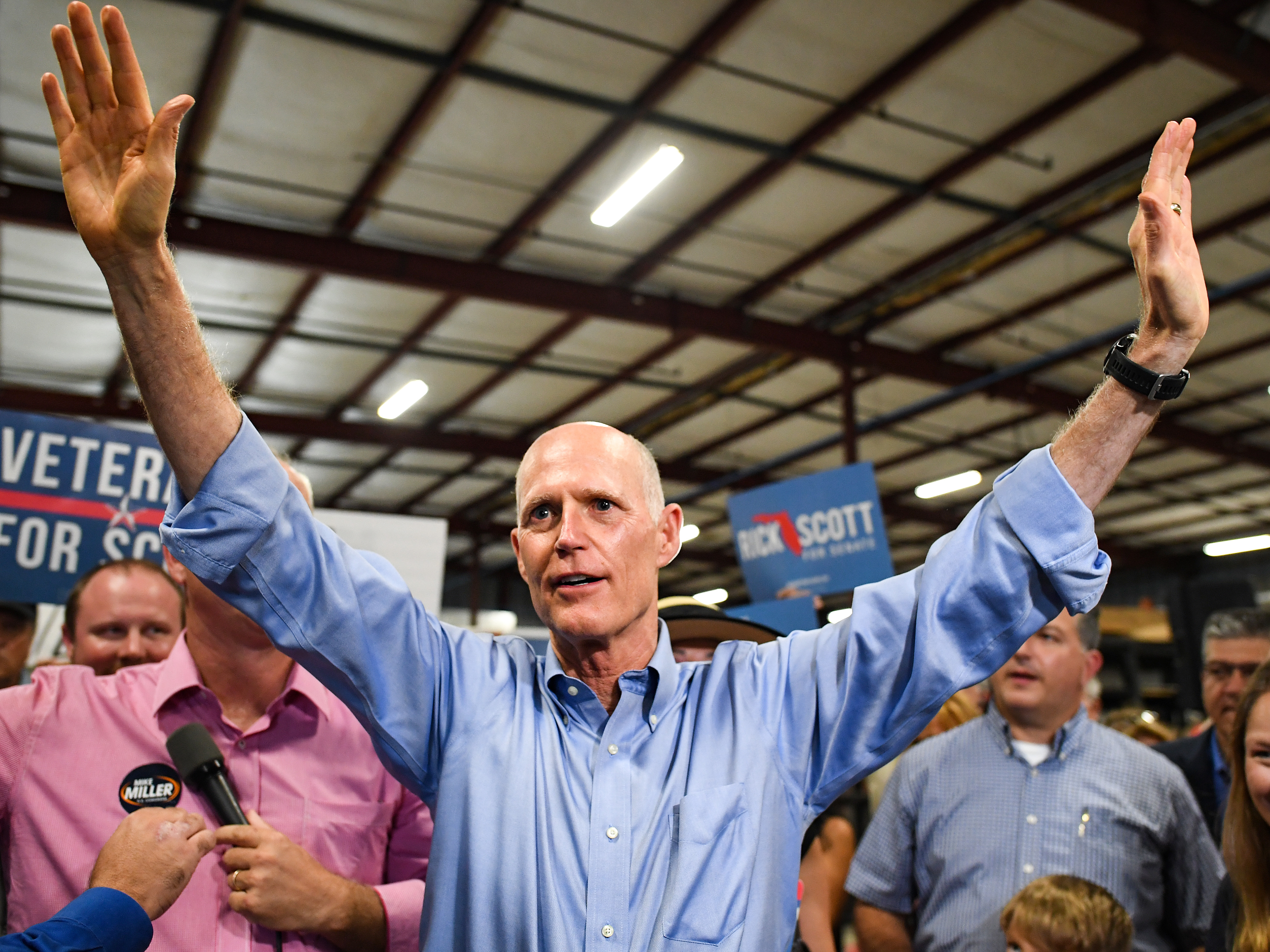 Even before the recounts were done, Gov. Rick Scott attended freshman orientation this past week at the Capitol. Scott is seen here at a rally in Orlando on Nov. 2. (Getty Images)