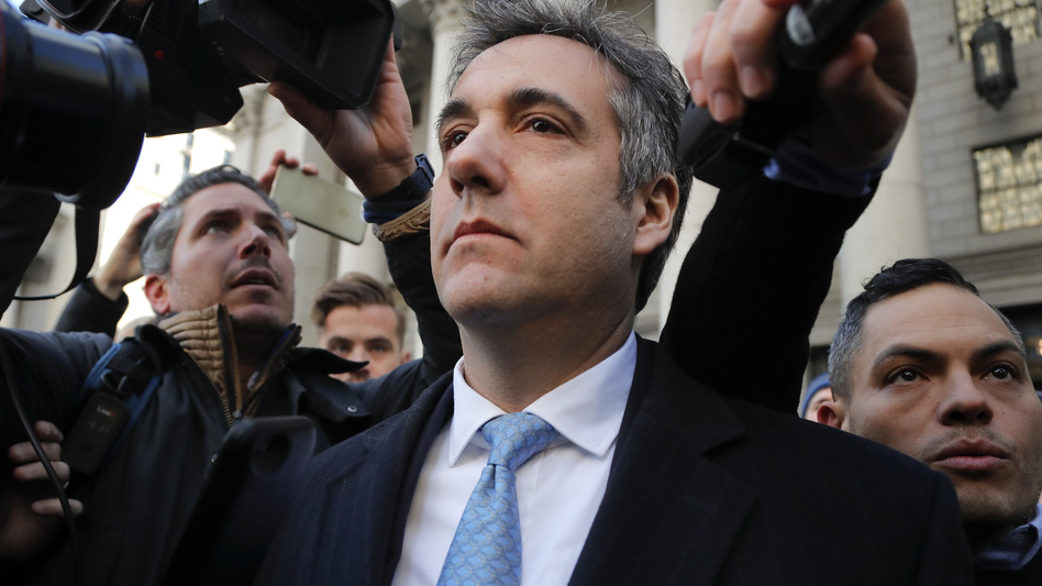 Michael Cohen walks out of federal court on Thursday in New York. Cohen admitted he lied to Congress about Donald Trump's real estate negotiations in Moscow. (Julie Jacobson/AP)