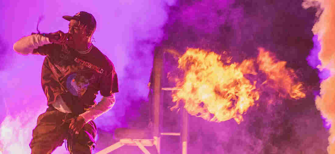 Travis Scott performs onstage during his inaugural Astroworld Festival at NRG Park on November 17, 2018 in Houston, Texas.