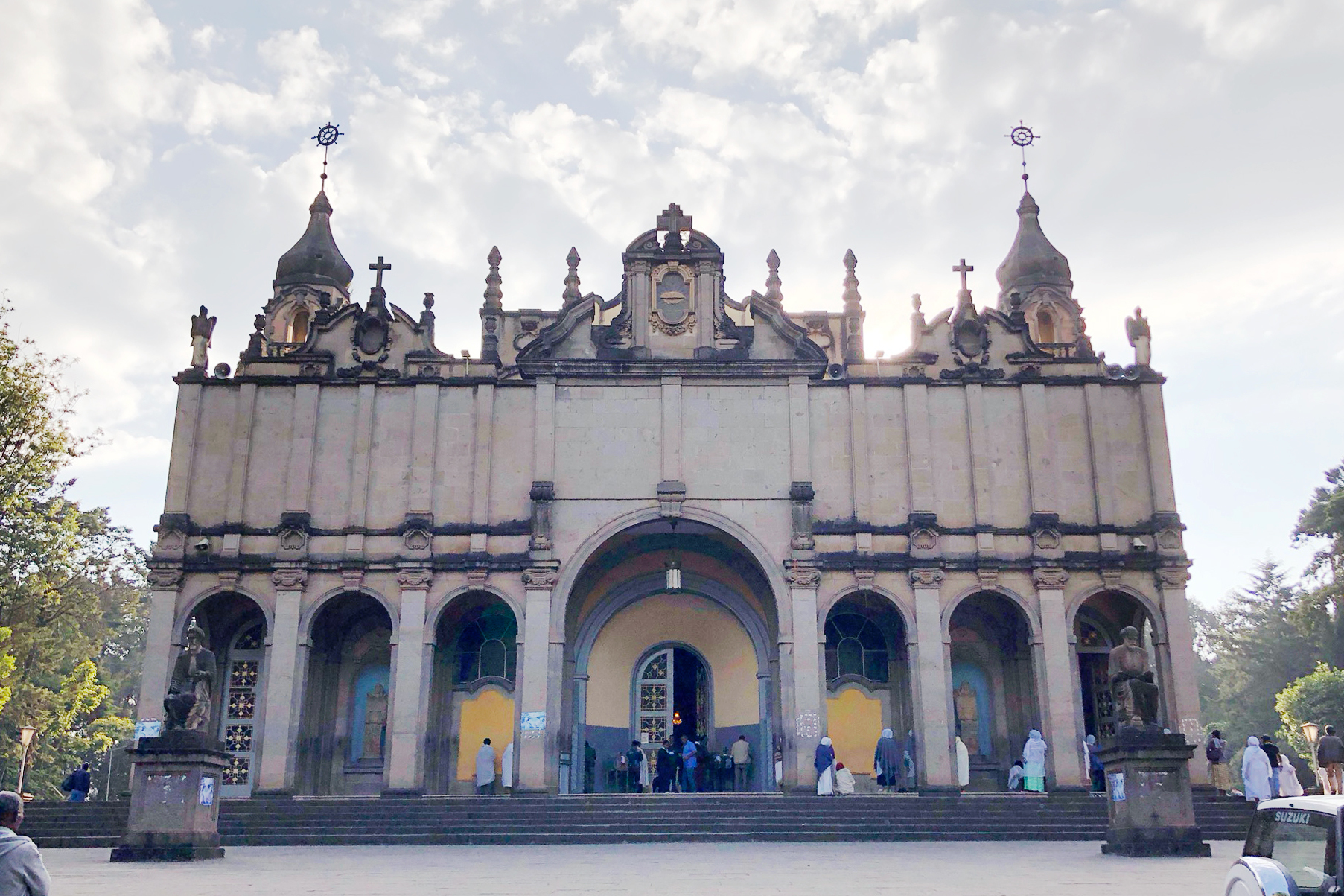 The Holy Trinity Cathedral in Ethiopia's capital, where many national heroes are buried. (NPR)