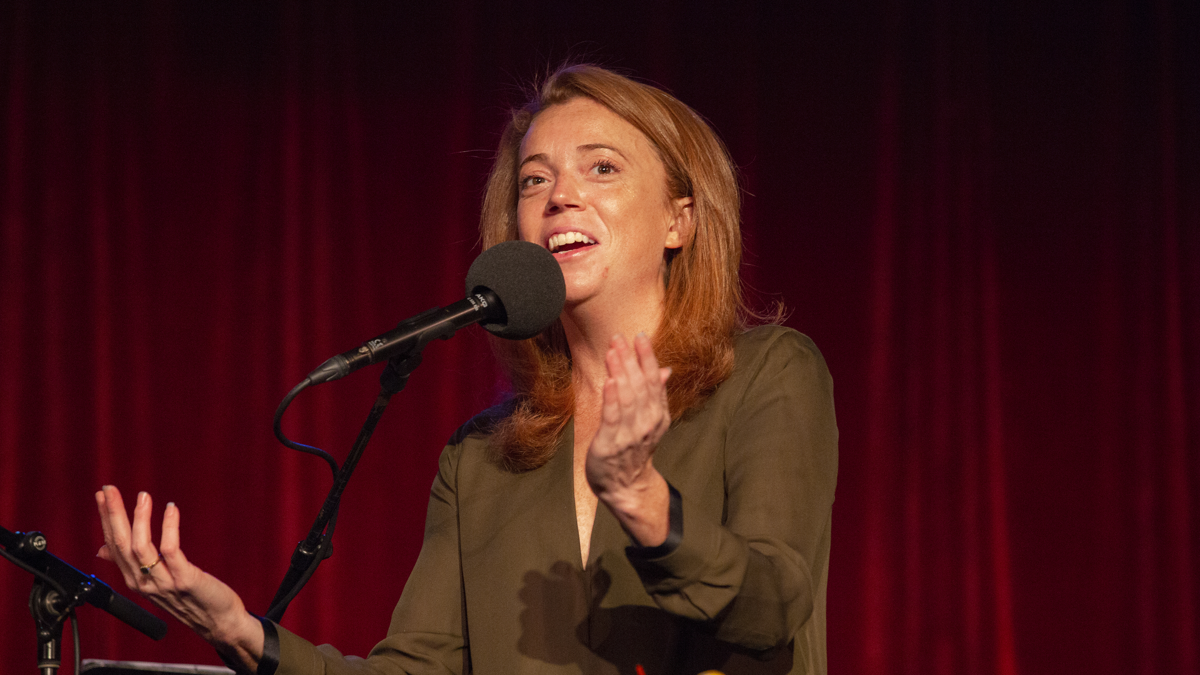 Michelle Wolf appears on Ask Me Another at the Bell House in Brooklyn, New York.