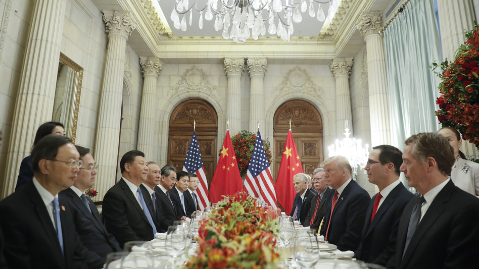 President Trump and Chinese President Xi Jinping agreed Saturday to a 90-day halt on new tariffs, hailed as a cease-fire in the countries' trade war. (Pablo Martinez Monsivais/AP)