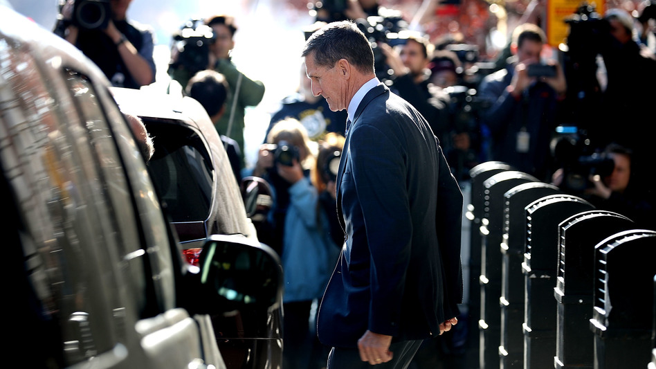 Michael Flynn, former national security adviser to President Trump, leaves following his plea hearing at the Prettyman Federal Courthouse in Washington, D.C., last December.