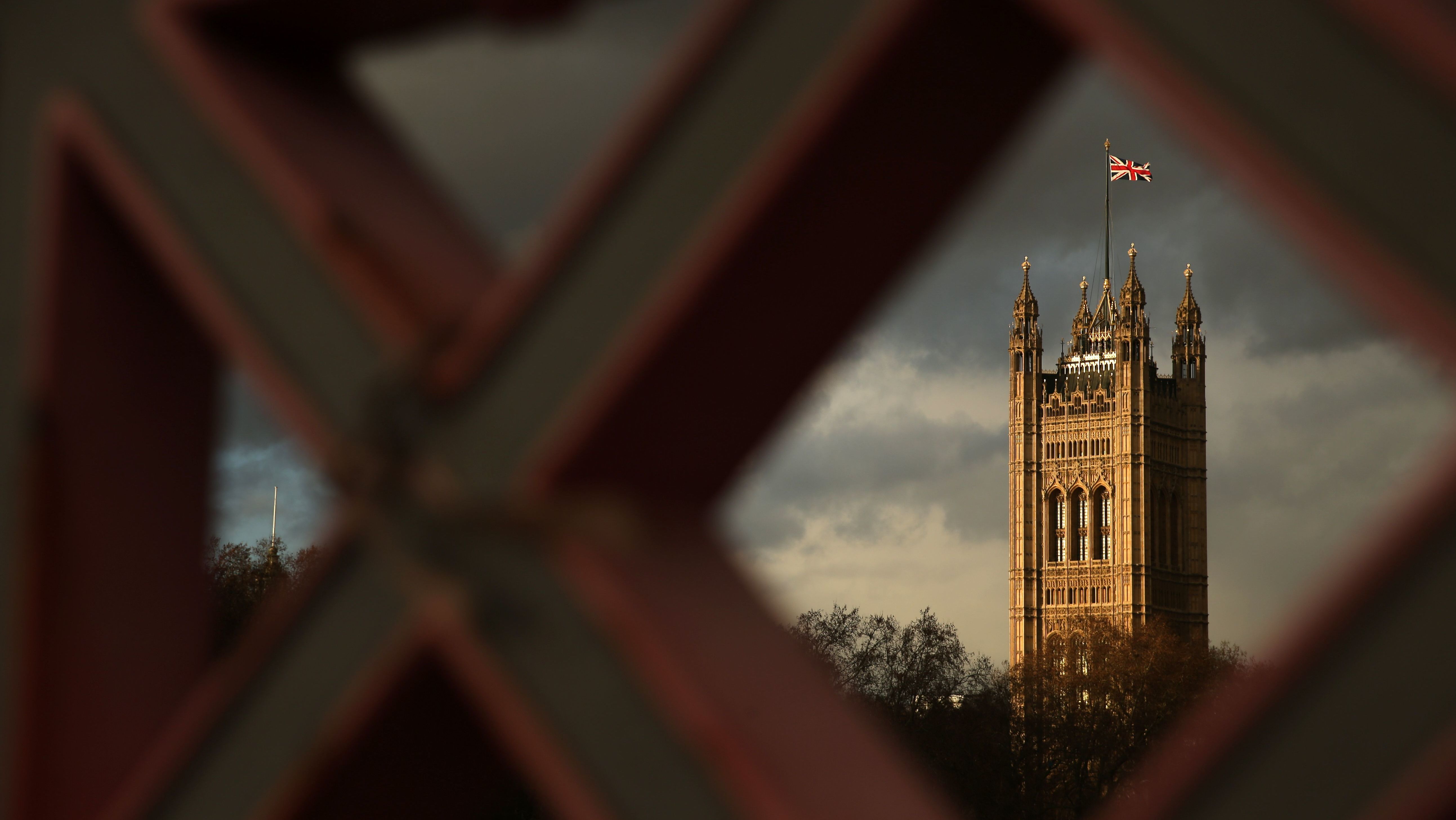 The Union Jack flies above the Palace of Westminster, the seat of Parliament in London. U.K. lawmakers are expected to decide soon the fate of a draft Brexit deal negotiated between Prime Minister Theresa May and the European Union.
