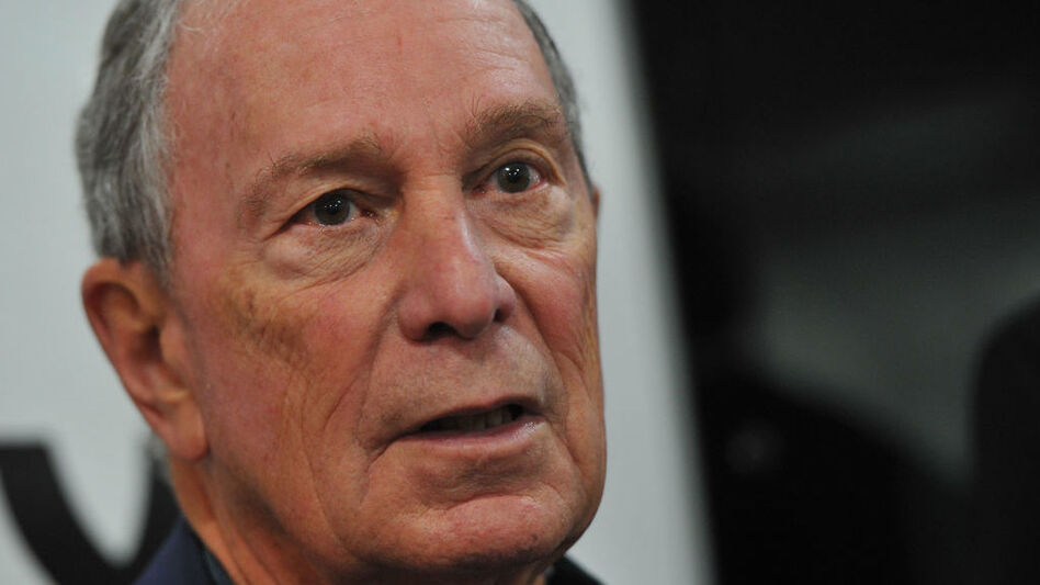 Former New York City Mayor Michael Bloomberg called President Trump "a threat to our country" but warned, "We cannot allow the primary process to drag the party to an extreme that would diminish our chances in the general election" and give Trump four more years. (Steve Pope/Getty Images)