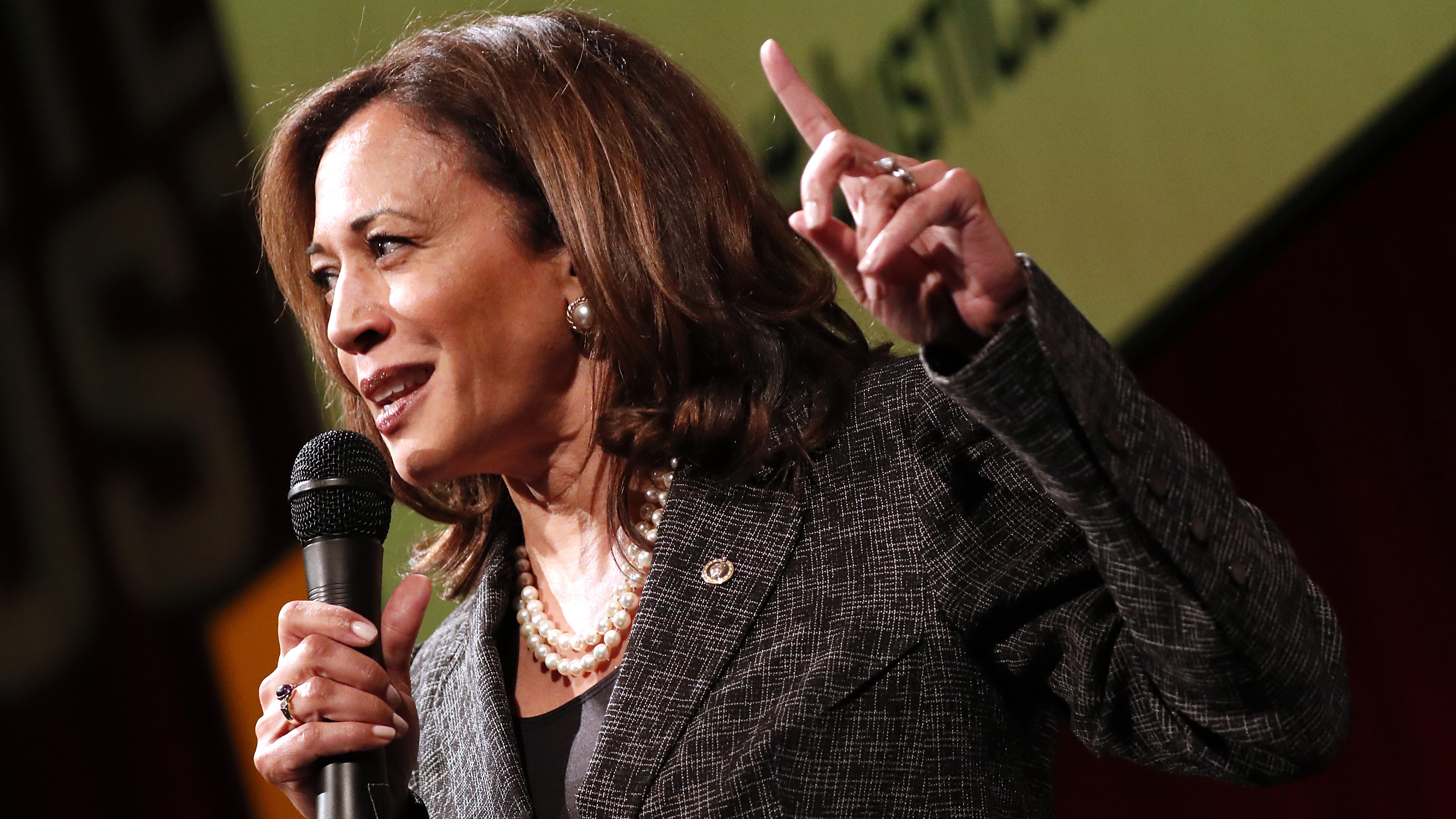 Sen. Kamala Harris, D-Calif., speaks at Vote For Justice: An Evening of Empowerment with activists and artists at the Newseum in Washington, D.C., in May 2018. (AP)