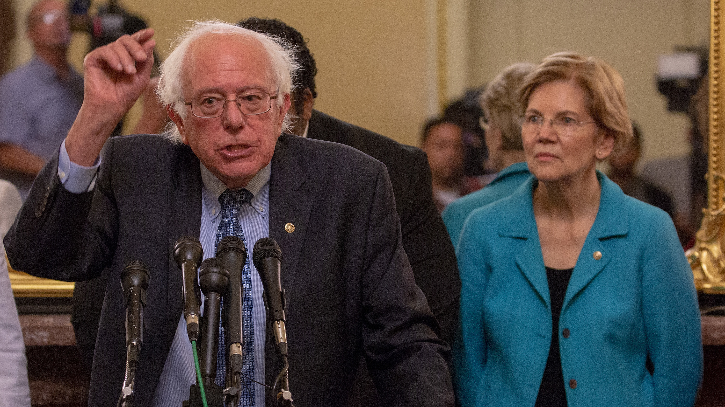 Both Democratic Sens. Bernie Sanders of Vermont and Elizabeth Warren of Massachusetts have already given major foreign-policy addresses ahead of possible presidential runs in 2020. (Getty Images)