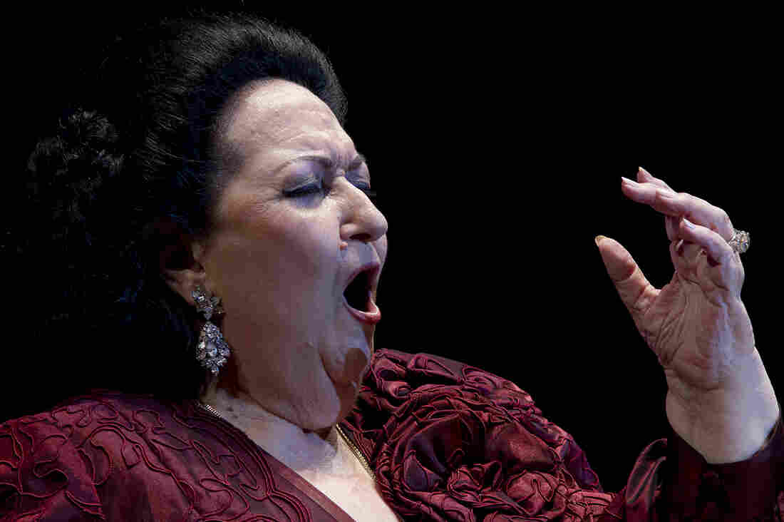 Montserrat Caballé onstage in Spain in 2012.