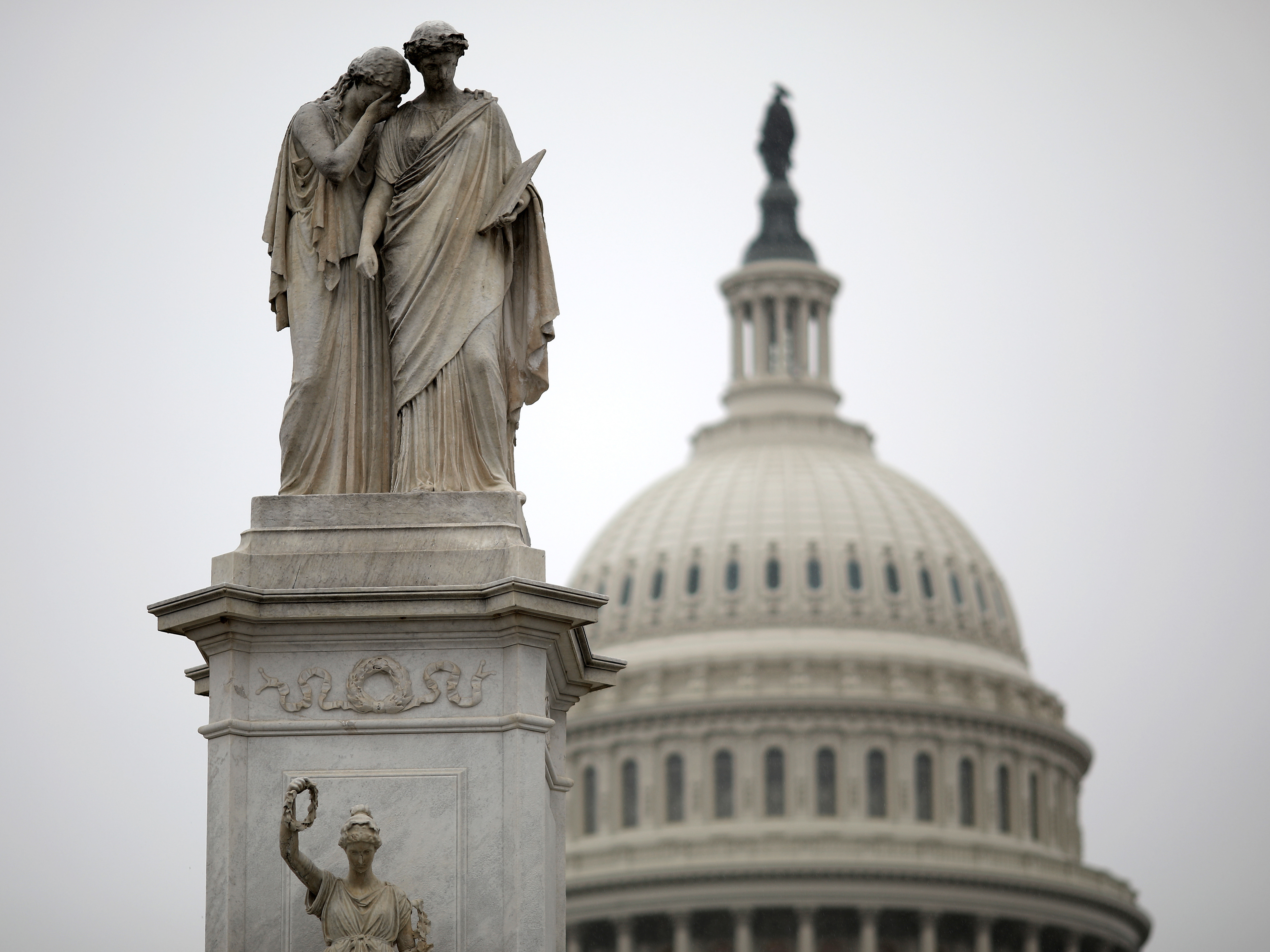 Capitol Hill is quiet on New Year's Eve as a partial government shutdown continues. The stalemate is unlikely to be resolved before a new Congress convenes on Thursday. (Getty Images)