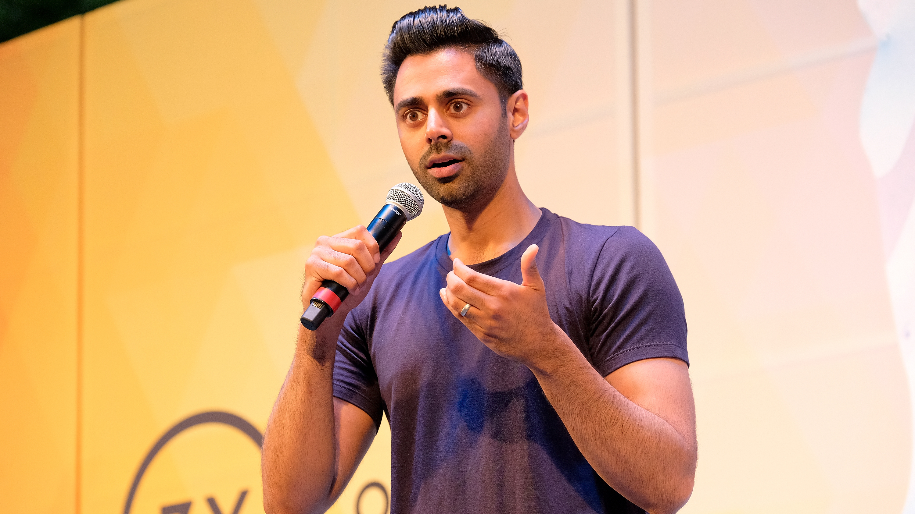 Hasan Minhaj performs in New York City in July. The Saudi government asked Netflix to remove an episode of the comedian