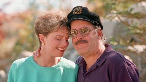 Toni Tennille, left, and "Captain" Daryl Dragon, of the singing duo The Captain & Tennille, pose during an interview at their home in Nevada in 1995.