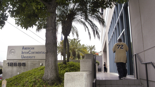 American InterContinental University, a Career Education Corp. school, is seen in Los Angeles in 2004. CEC has entered into a half-billion dollar settlement with state attorneys general over recruitment practices.