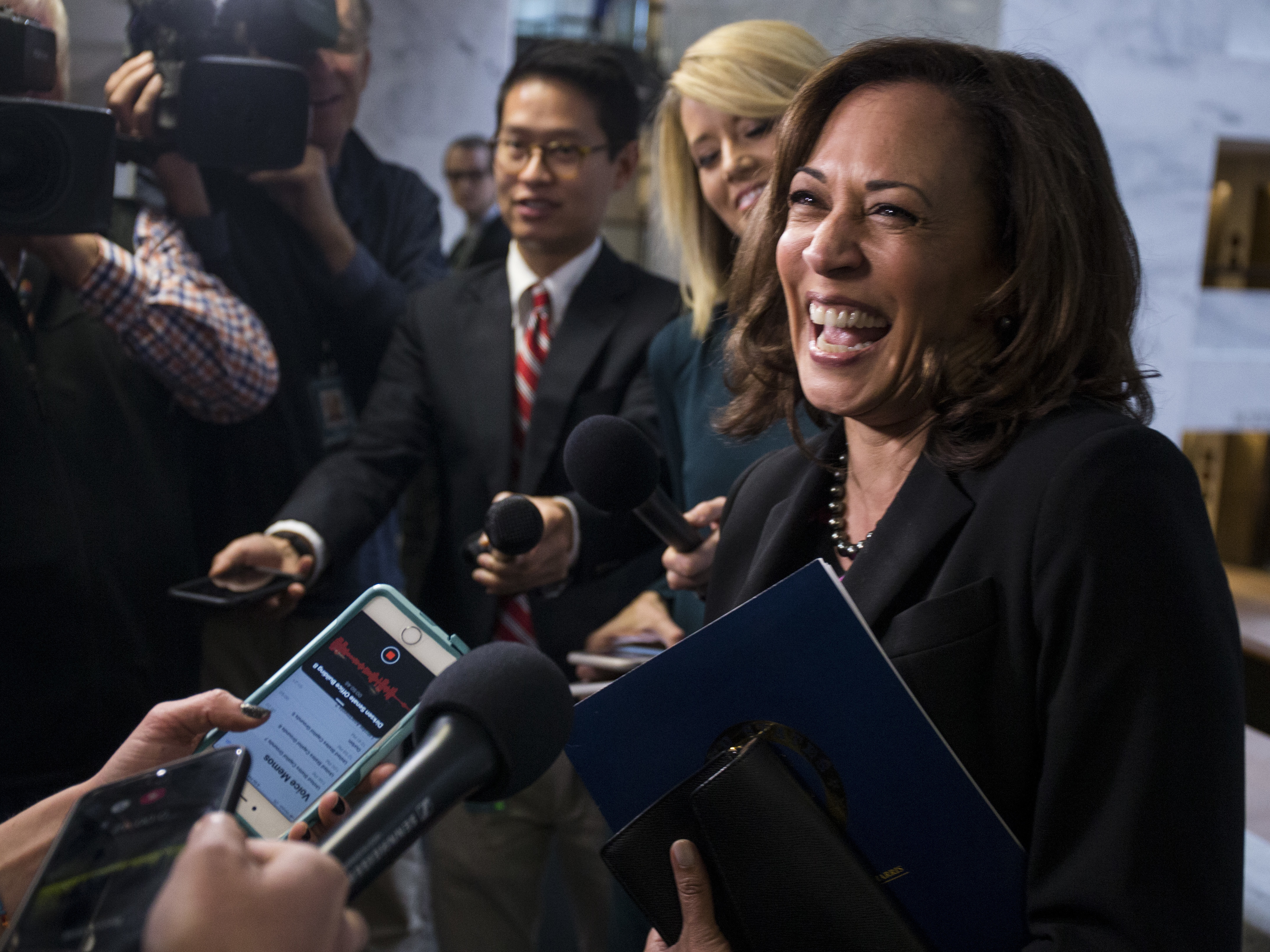 Of a possible 2020 presidential bid, Democratic Sen. Kamala Harris told NPR: &quot;I will keep you posted.&quot; (Getty Images)