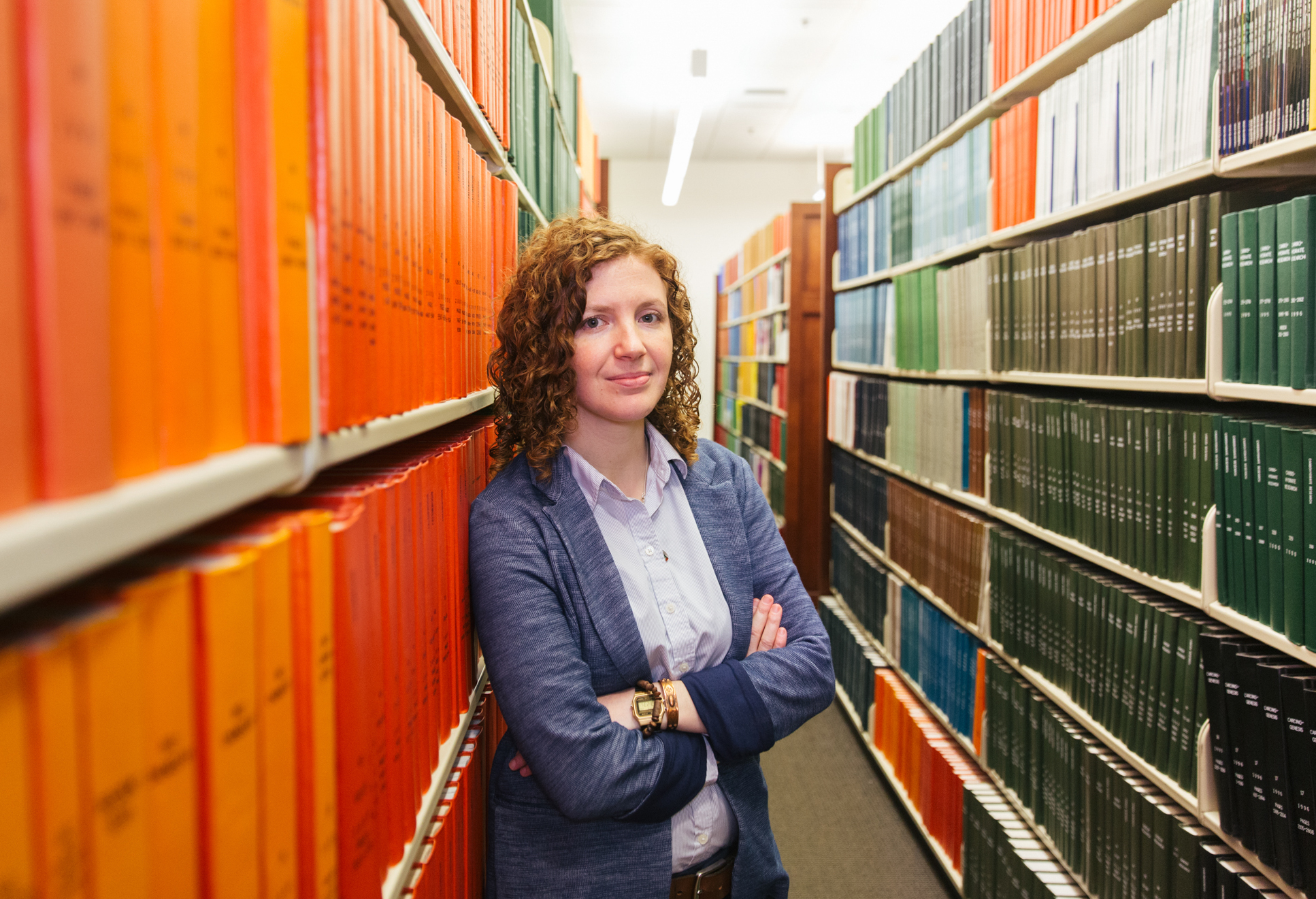 Sarah Spiegel, a third-year student at New York Medical College, pushed for more education on LGBT health issues for students. (Mengwen Cao for NPR)