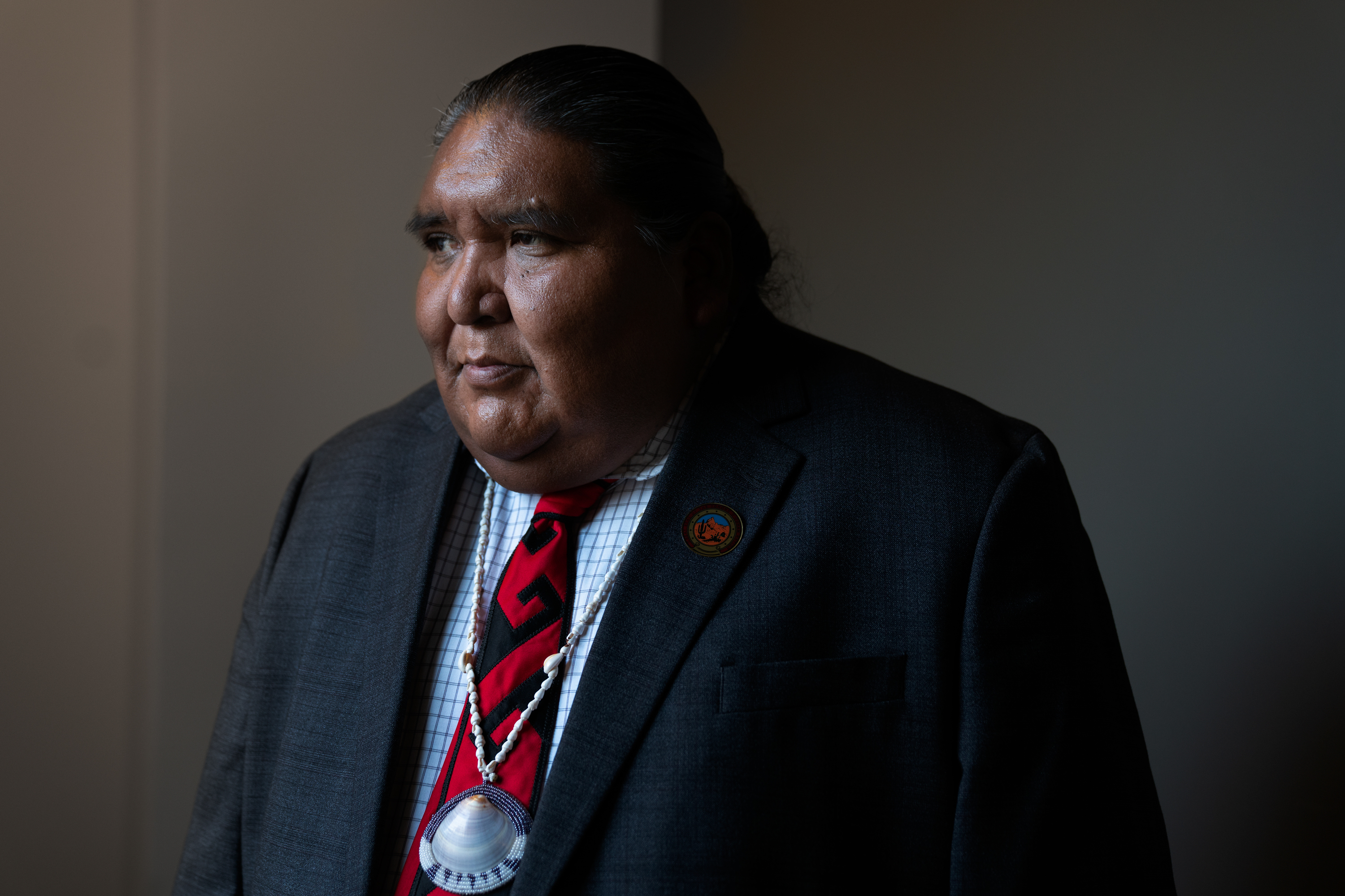 Verlon Jose, vice chairman of the Tohono O'odham Nation, says President Trump's proposed wall would devastate his community. (NPR)