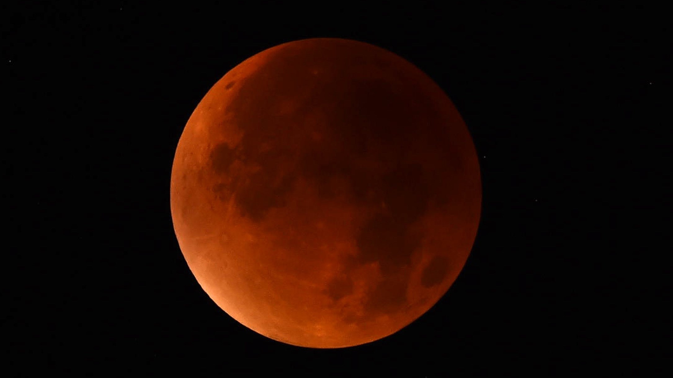 A &quot;blood moon&quot; seen from western Germany during a total lunar eclipse on Sept. 28, 2015. (AFP/Getty Images)