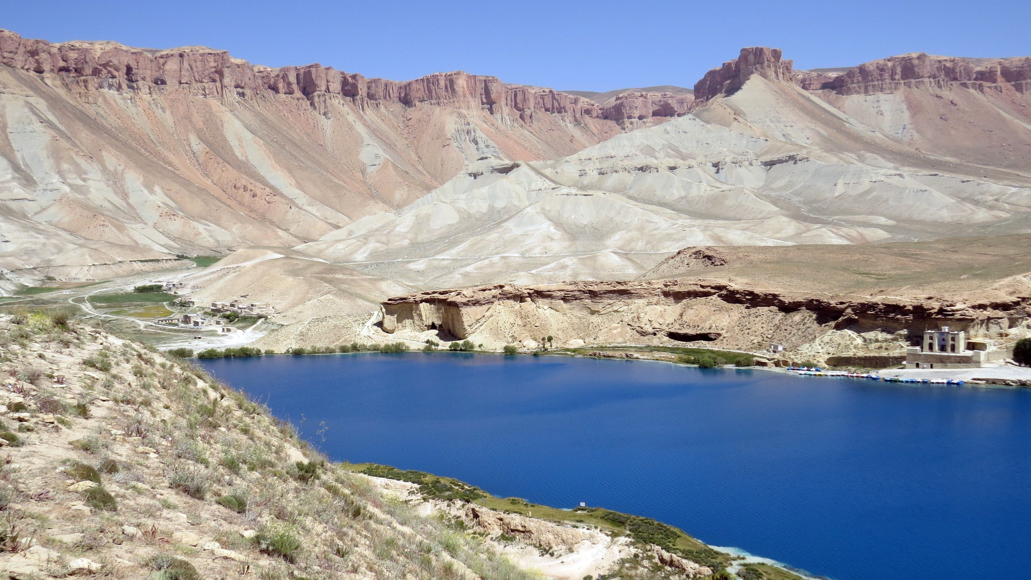 Band-e Haibat lake at Band-e Amir National Park.