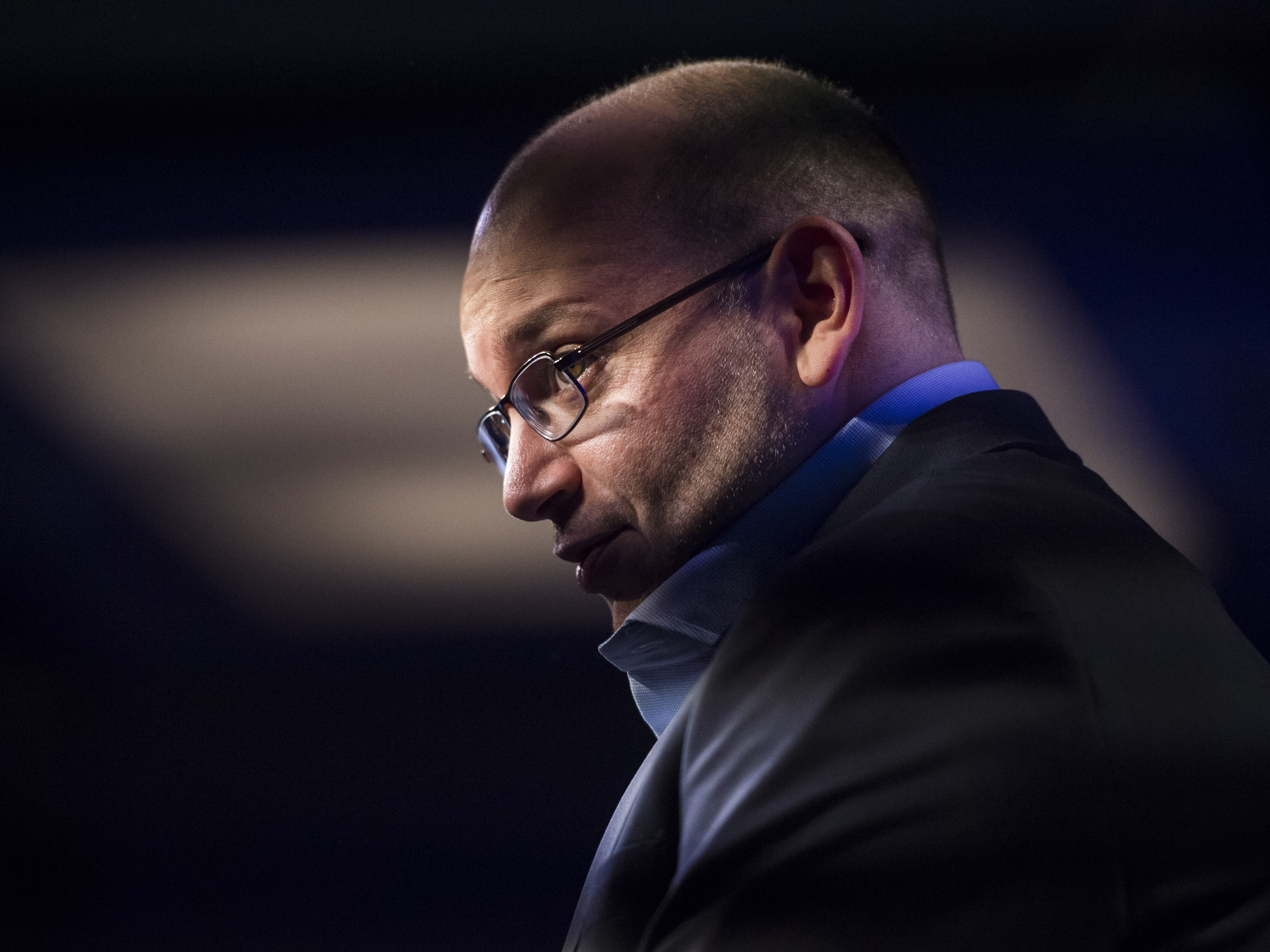 <em>Washington Post</em> correspondent Jason Rezaian speaks at an opening ceremony for the new headquarters of the Washington Post on Jan. 28, 2016. (The Washington Post/Getty Images)