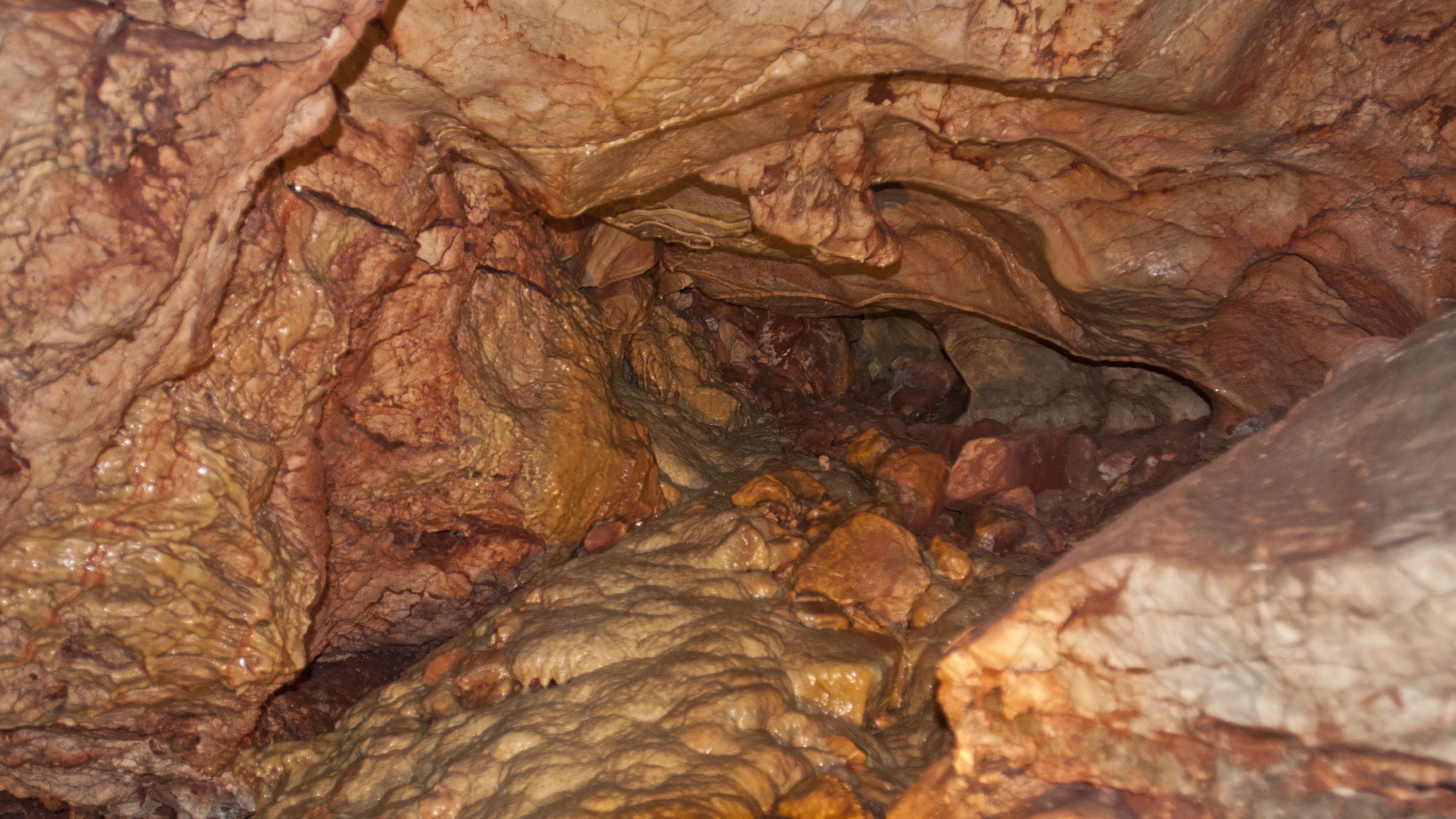 Flowstone at Wind Cave National Monument in South Dakota.