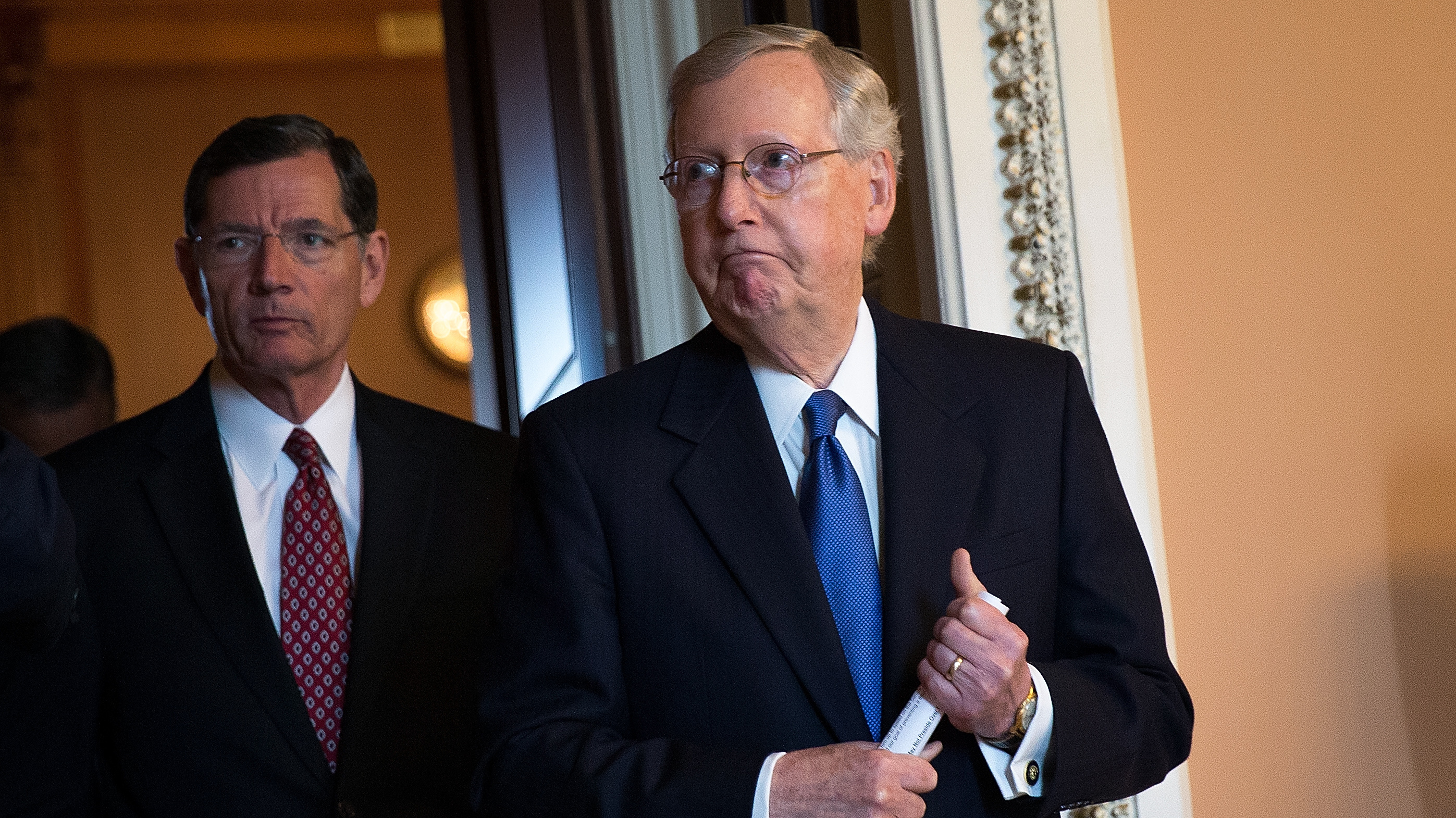 Senate Majority Leader Mitch McConnell led the effort to pass an amendment maintaining support for keeping U.S. troops in Syria and Afghanistan to fight ISIS and Al Qaeda.