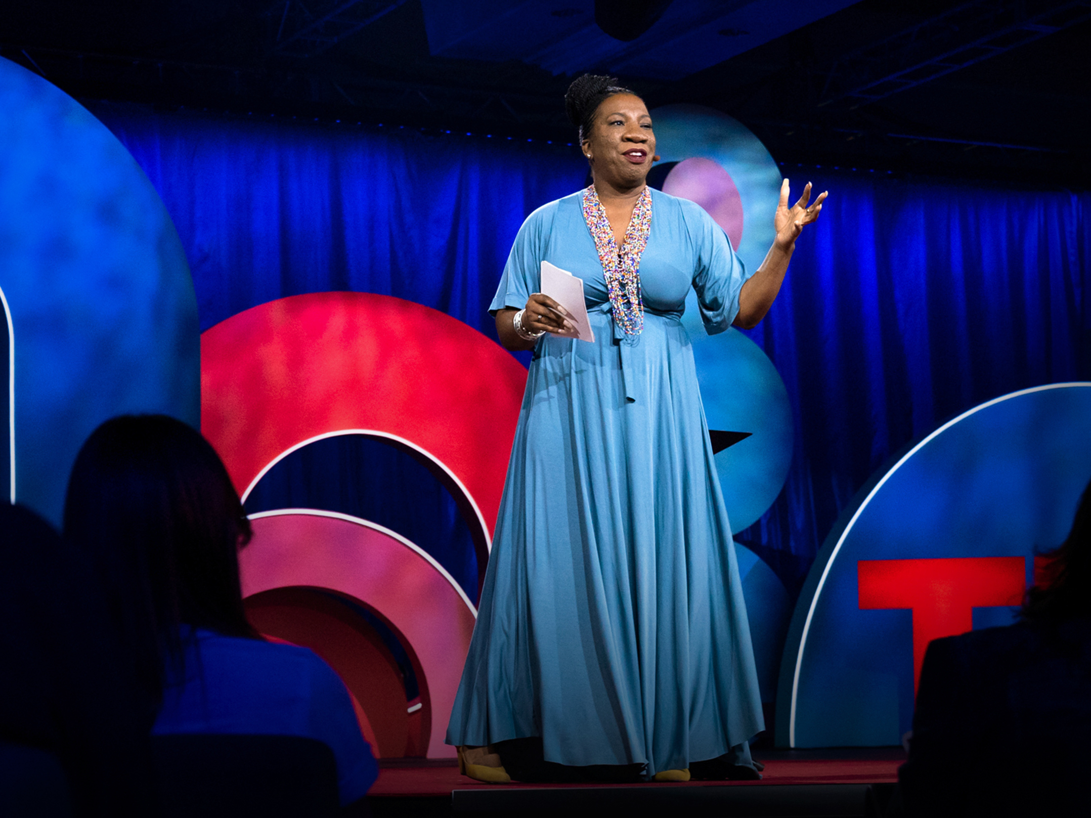 Tarana Burke on the TED stage. (TED)