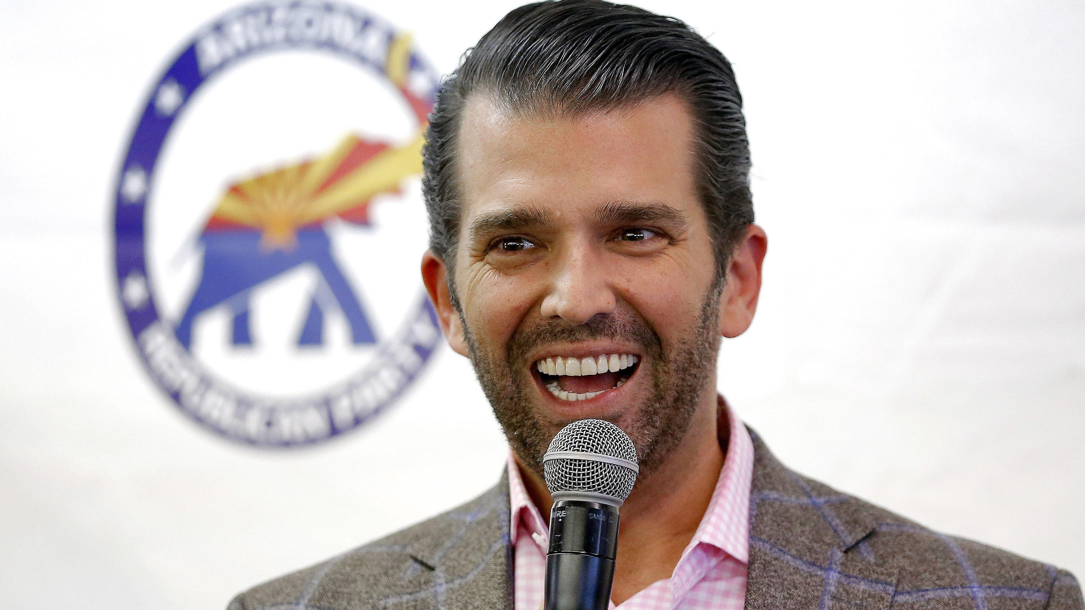 Donald Trump Jr. spoke at a campaign rally for Sen. Martha McSally in 2018. He and President Trump welcomed reports Thursday that they didn