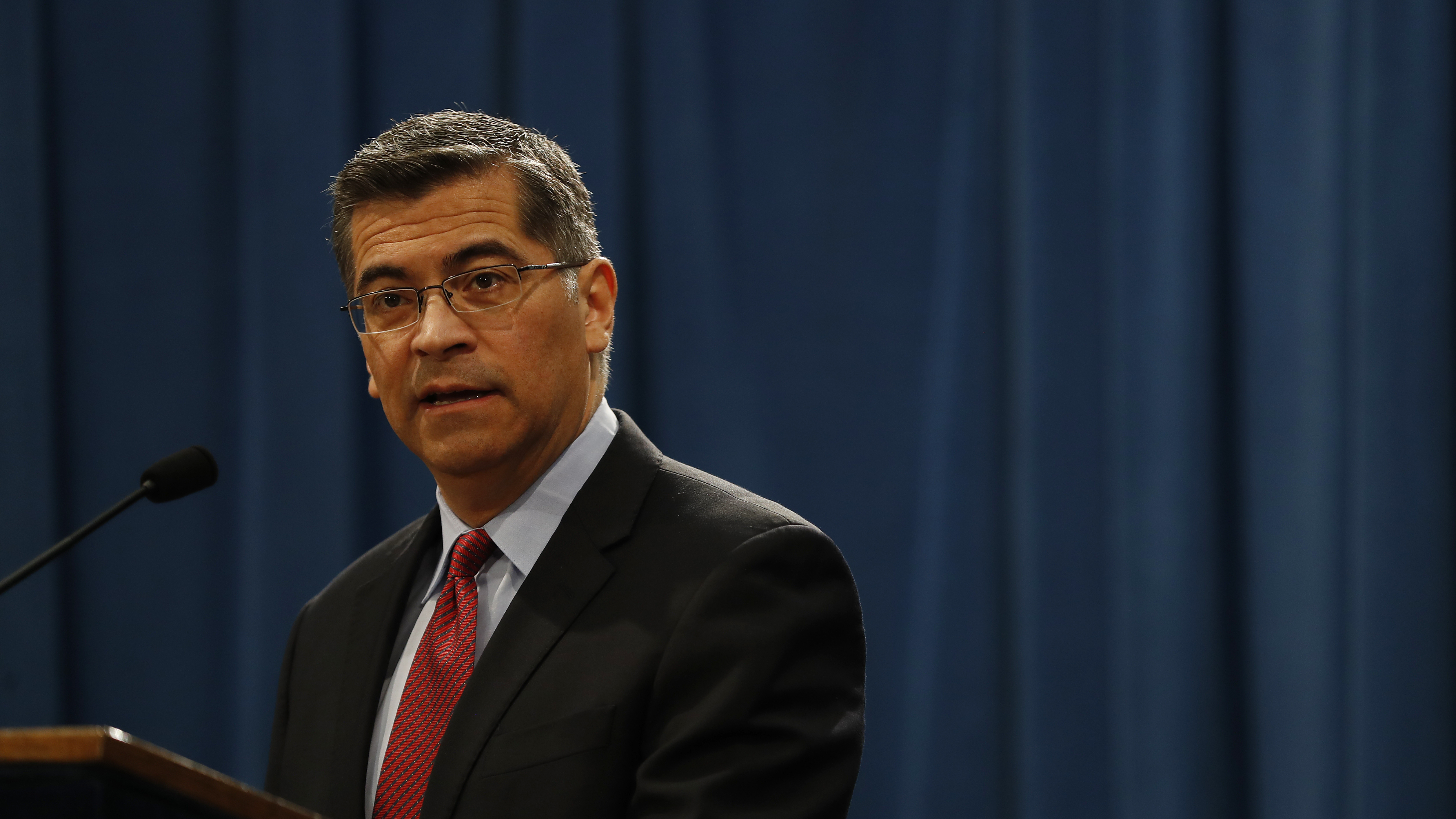 California Attorney General Xavier Becerra speaks during a news conference at the state Capitol on March 7, 2018, in Sacramento, Calif. (Getty Images)