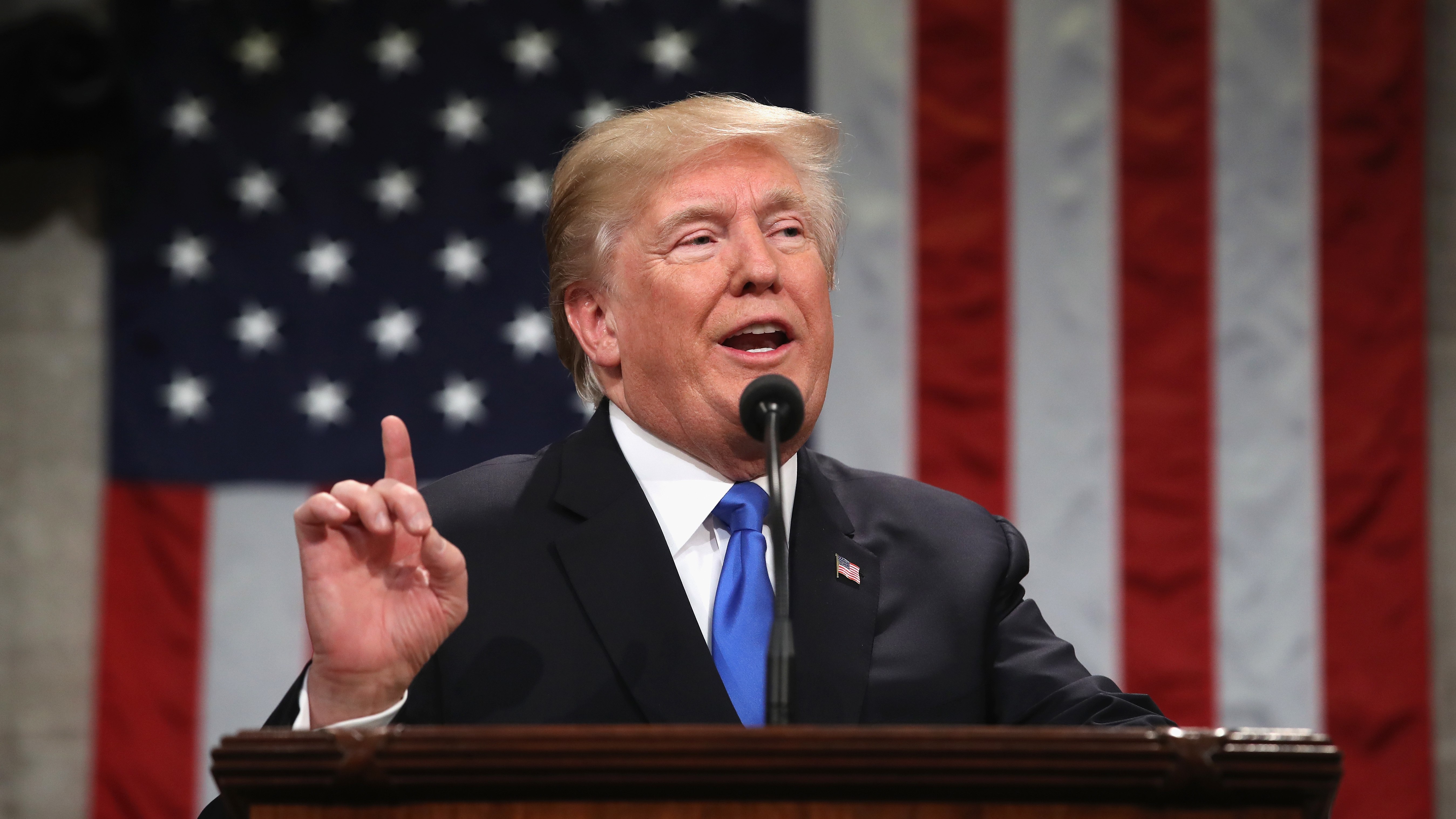 President Trump gives his first State of the Union address to Congress in January 2018. (AFP/Getty Images)