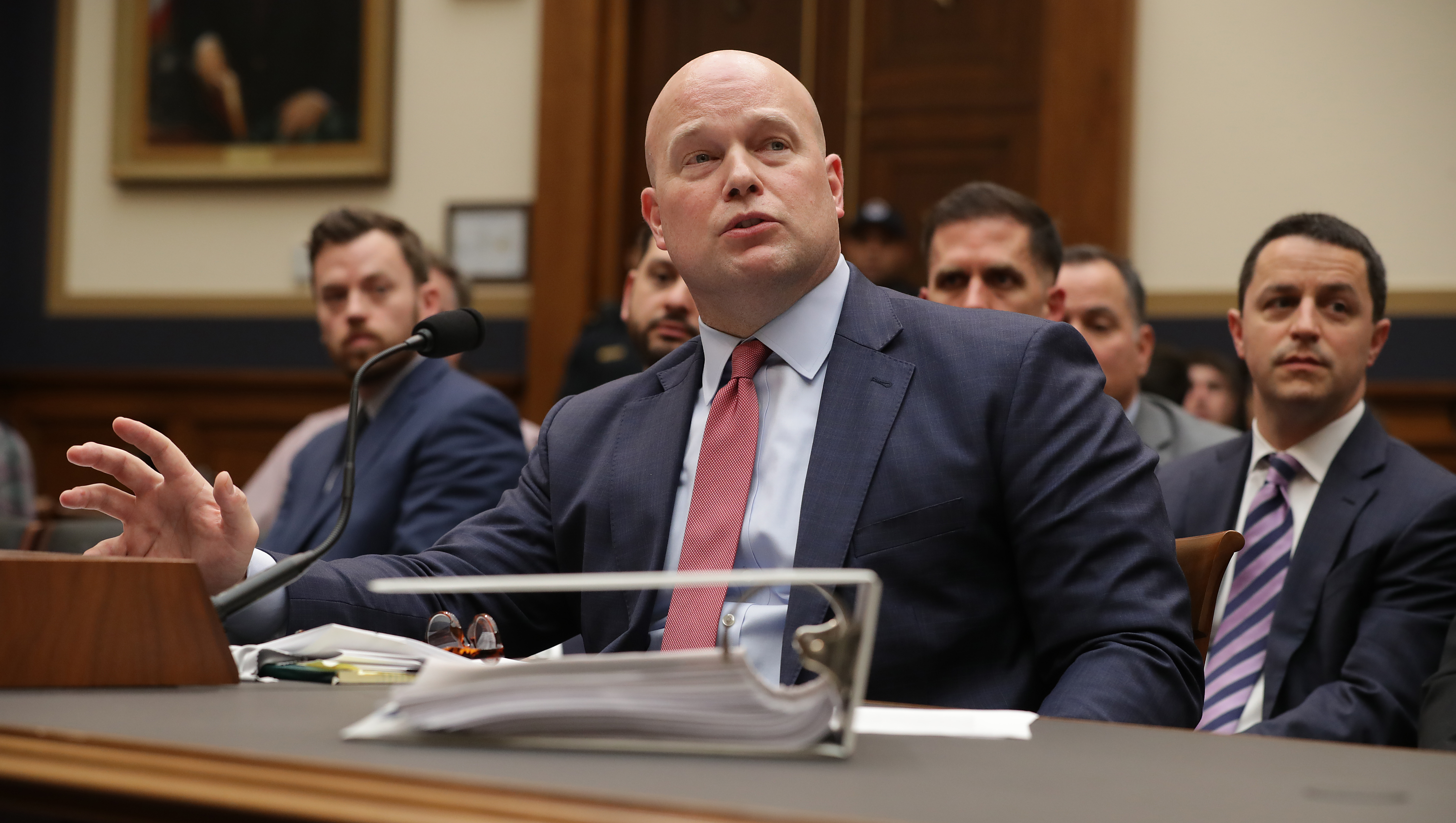 Acting Attorney General Matthew Whitaker testifies before the House Judiciary Committee on Capitol Hill on Friday. (Getty Images)