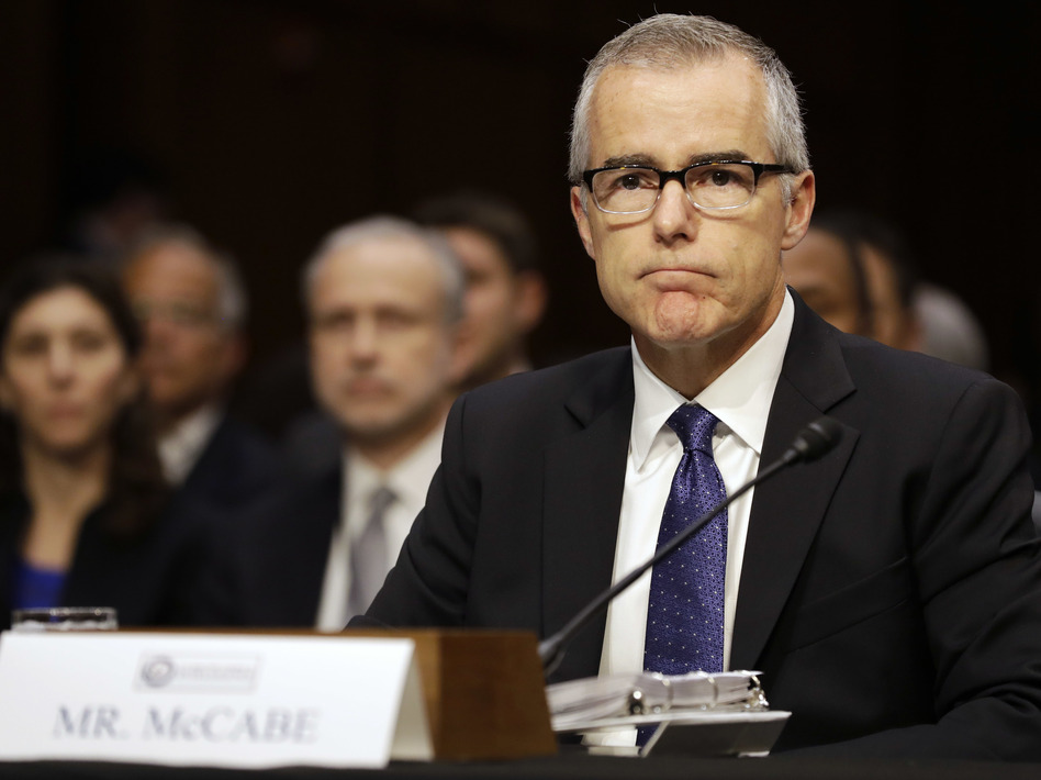 Then-Acting FBI Director Andrew McCabe appears on Capitol Hill in May 2017. In a new interview, he describes his actions in the days following the firing of FBI Director James Comey. (Jacquelyn Martin/AP)