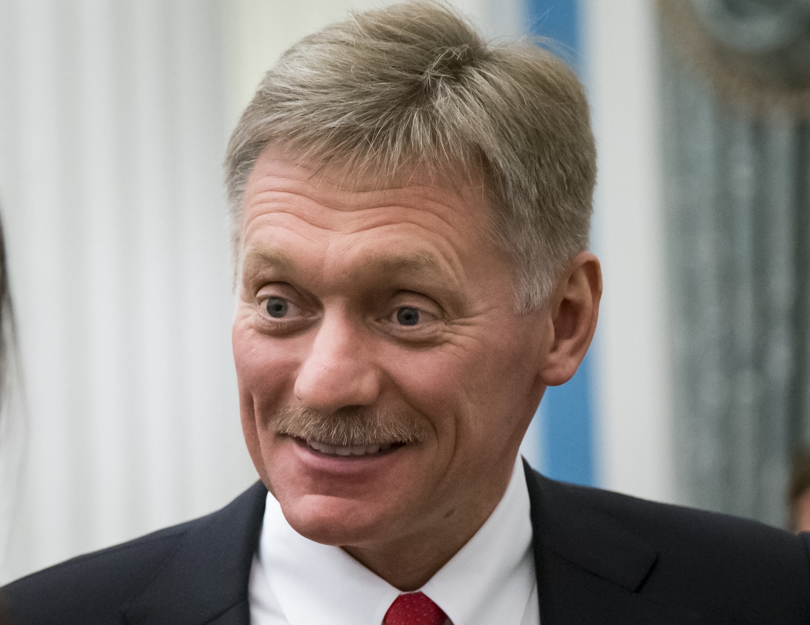 Russian President Vladimir Putin's spokesman Dmitry Peskov, after a 2018 presidential awards ceremony in Moscow. On Wednesday, he said the U.S. has carried out a number of cyberattacks on Russian organizations and people.