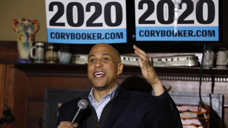 Sen. Cory Booker, D-N.J., is reintroducing a bill to make marijuana legal on the federal level, with the support of several other Senate Democrats running for president. (Charlie Neibergall/AP)