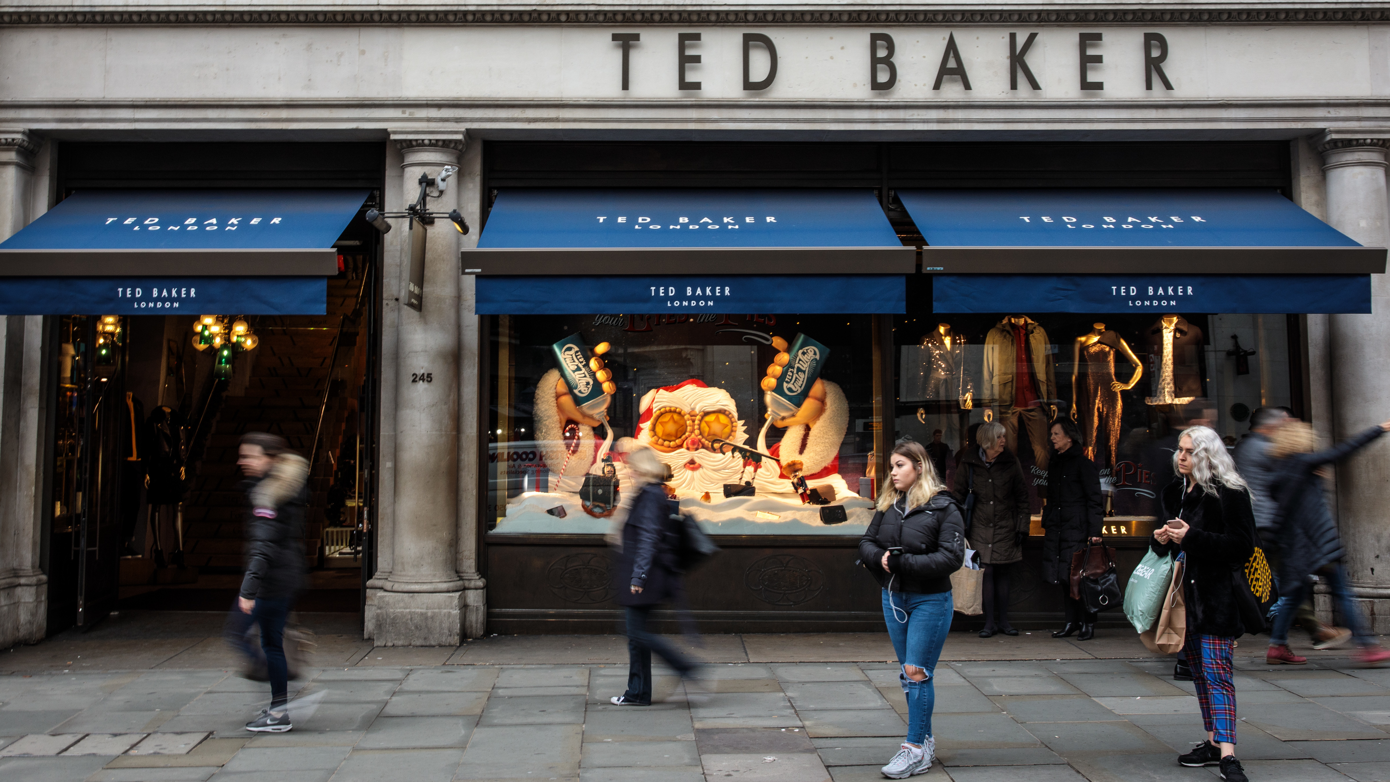 A branch of Ted Baker stands on Regent Street in London, England. Ted Baker