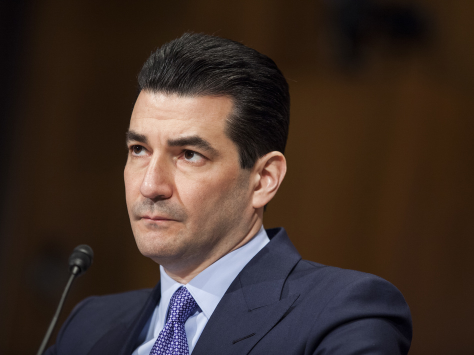 FDA Commissioner Scott Gottlieb announced Tuesday that he is resigning the position, effective in one month. He is seen here testifying during a Senate Health, Education, Labor and Pensions Committee hearing in April 2017.