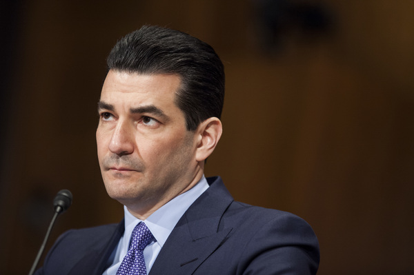 FDA Commissioner Scott Gottlieb announced Tuesday that he is resigning the position, effective in one month. He is seen here testifying during a Senate Health, Education, Labor and Pensions Committee hearing in April 2017.