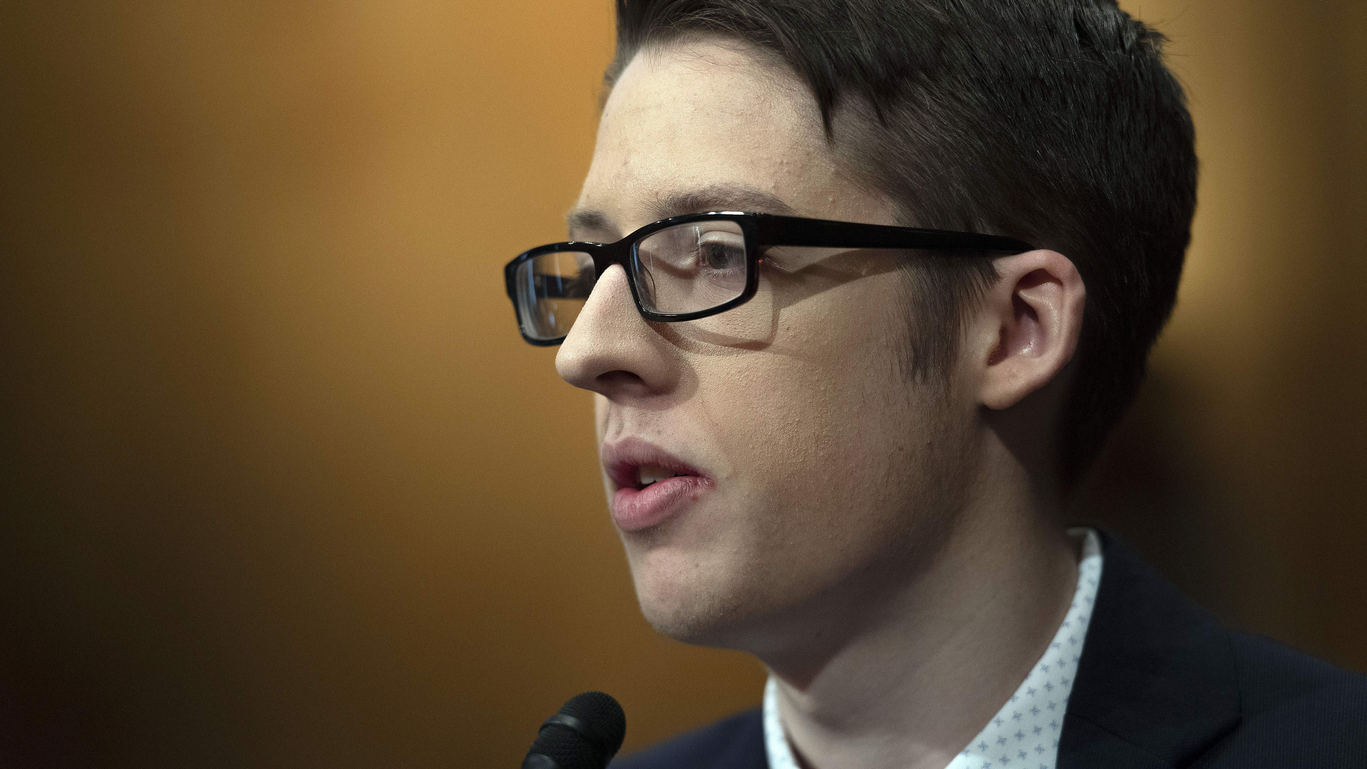 Ethan Lindenberger of Norwalk, Ohio, told senators &quot;the information in defense of vaccines outweighed the concerns heavily.&quot; (AFP/Getty Images)
