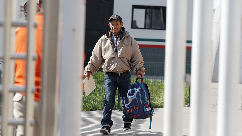 In late January, Carlos Catarldo Gomez of Honduras was the first person returned to Mexico to wait for his asylum trial date. The Trump administration announced on Tuesday that this program, dubbed 'Migrant Protection Protocols,' will expand from San Diego to Calexico, Calif. (Gregory Bull/AP)