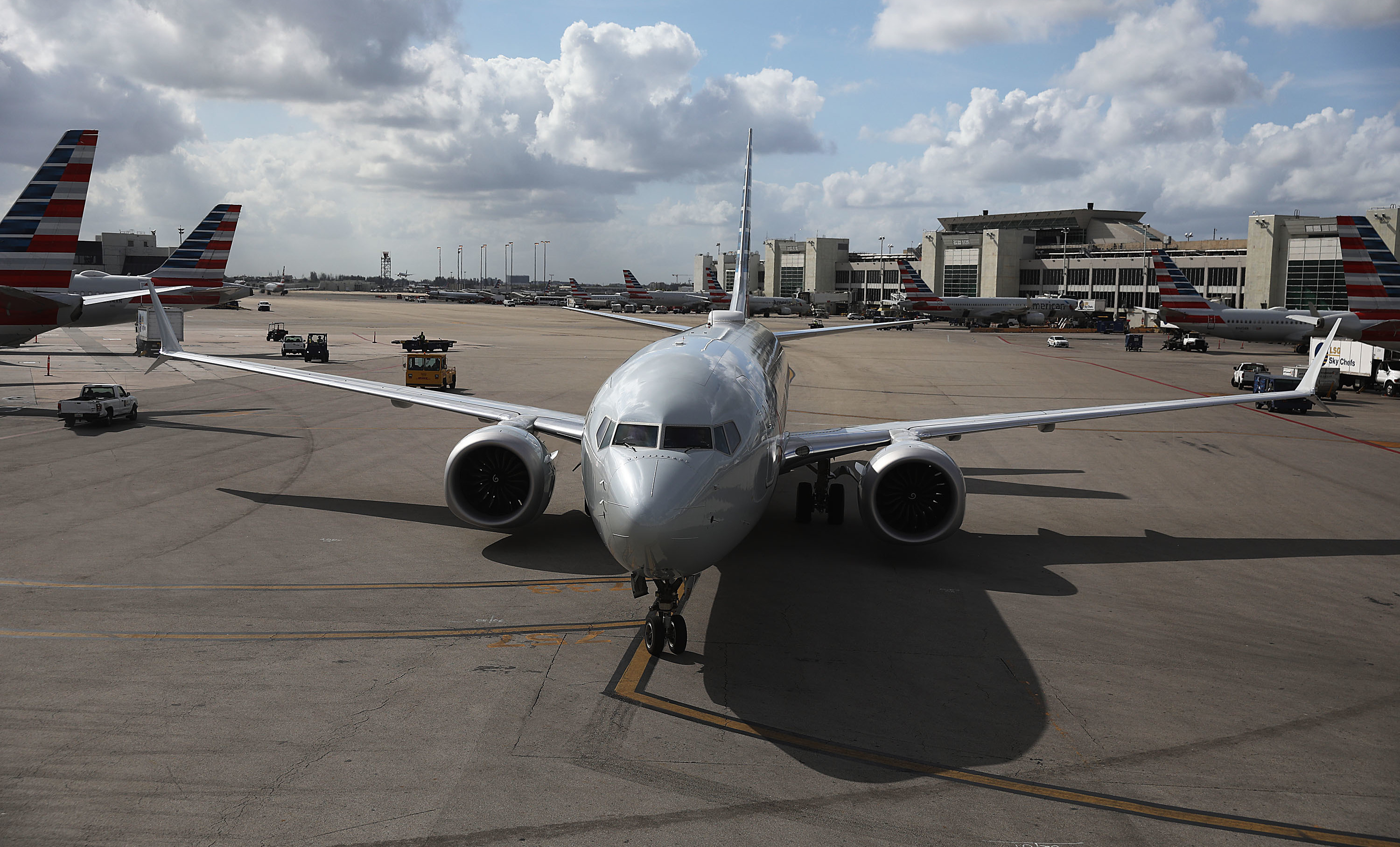 The Federal Aviation Administration called for the grounding of Boeing's 737 Max planes on Wednesday. Boeing is facing a test of its notable influence in Washington. (Getty Images)