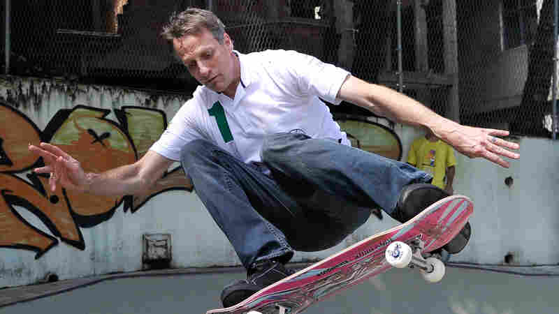 Tony Hawk skateboards in Rio de Janeiro, Brazil, on March 11, 2013.