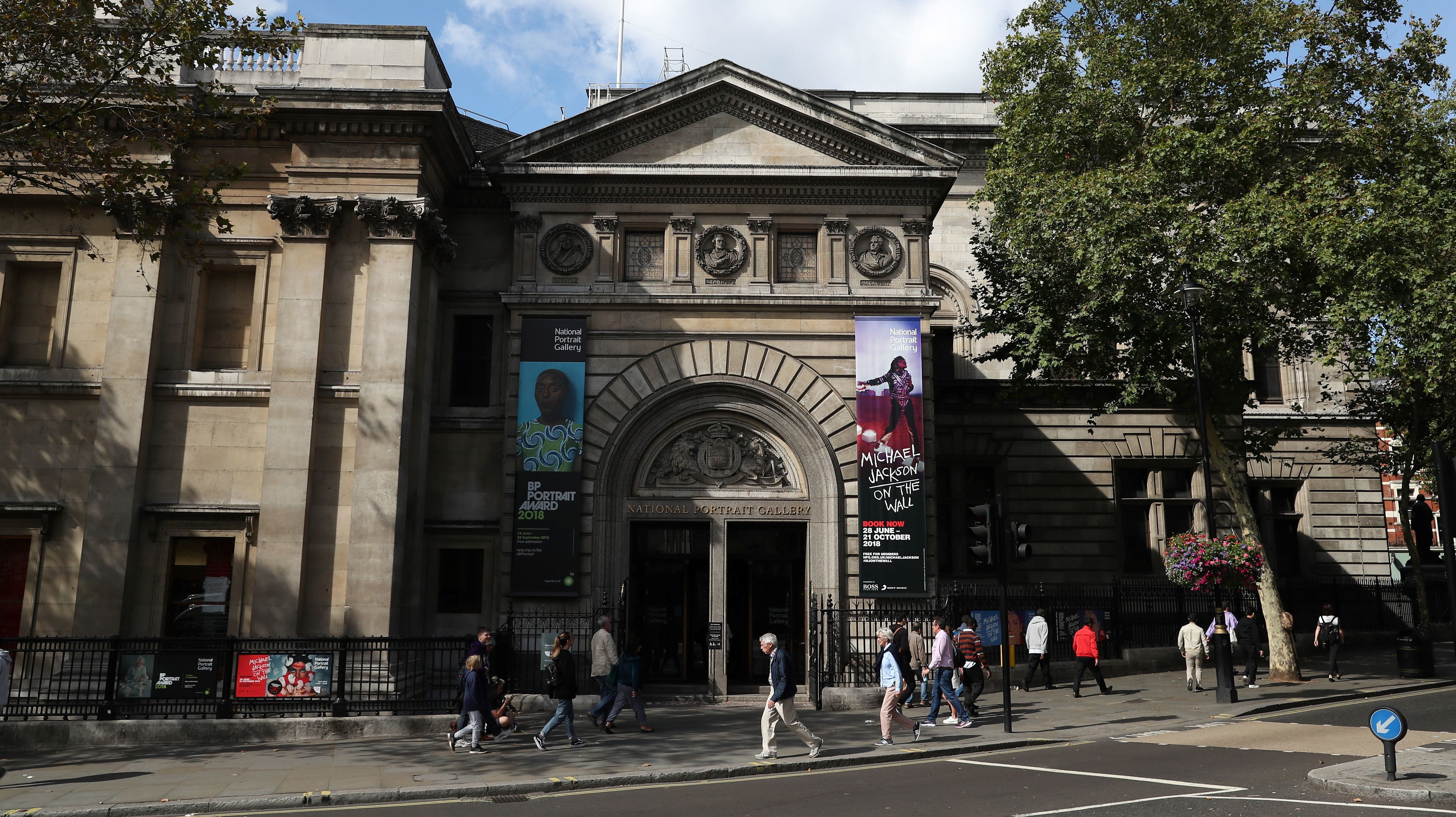 &quot;We fully respect and support the Sackler family's decision,&quot; says a spokesperson for the National Portrait Gallery in central London, after a gift was withdrawn. Members of the Sackler family are accused of pursuing profits on OxyContin amid an opioid crisis. (AFP/Getty Images)