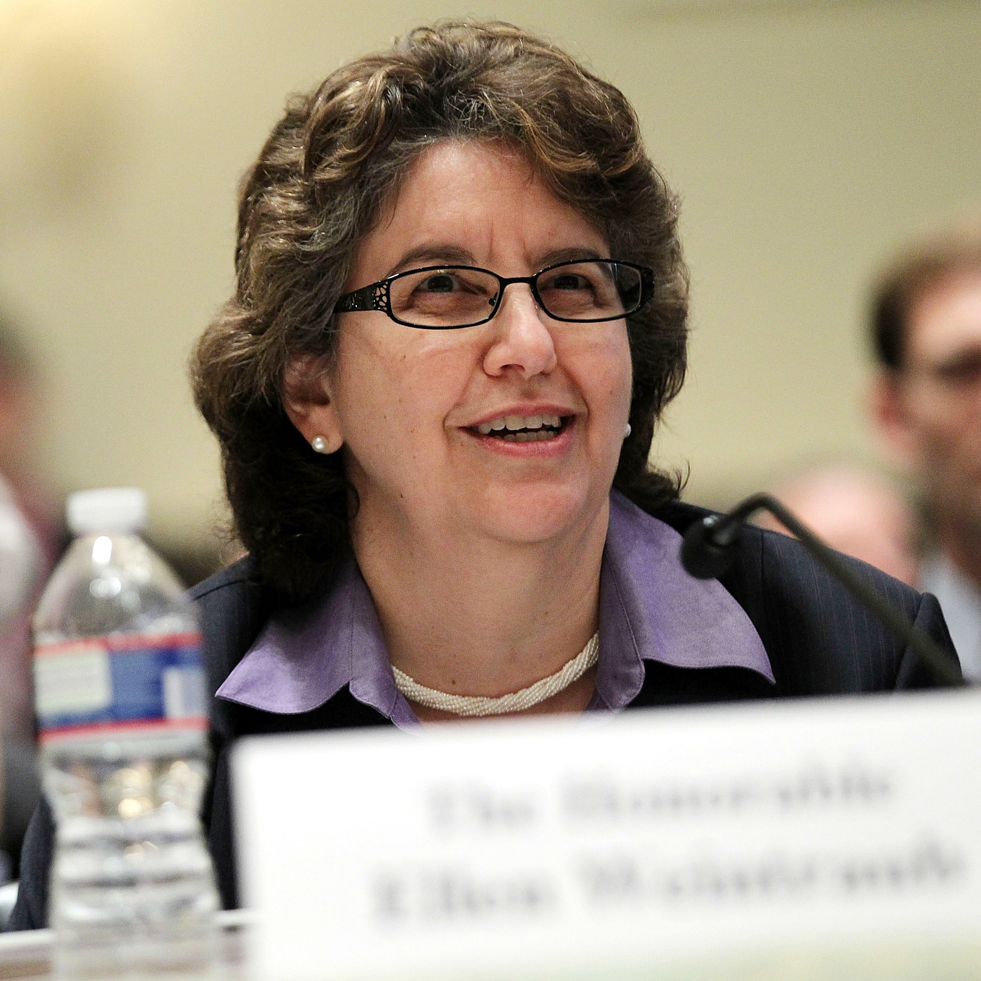 A 2011 file photo of Federal Election Commission Chair Ellen Weintraub. Weintraub warns that a new federal court decision could open the way for fraudsters to bilk political donors.