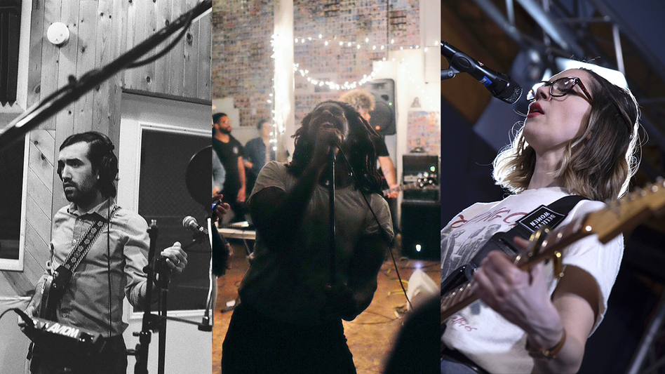 American Trappist (left), Soul Glo (middle) and Kayleigh Goldsworthy bring captivating emotional perspectives to their songwriting. (Photos by Kara Donnelly and John Vettese/WXPN)