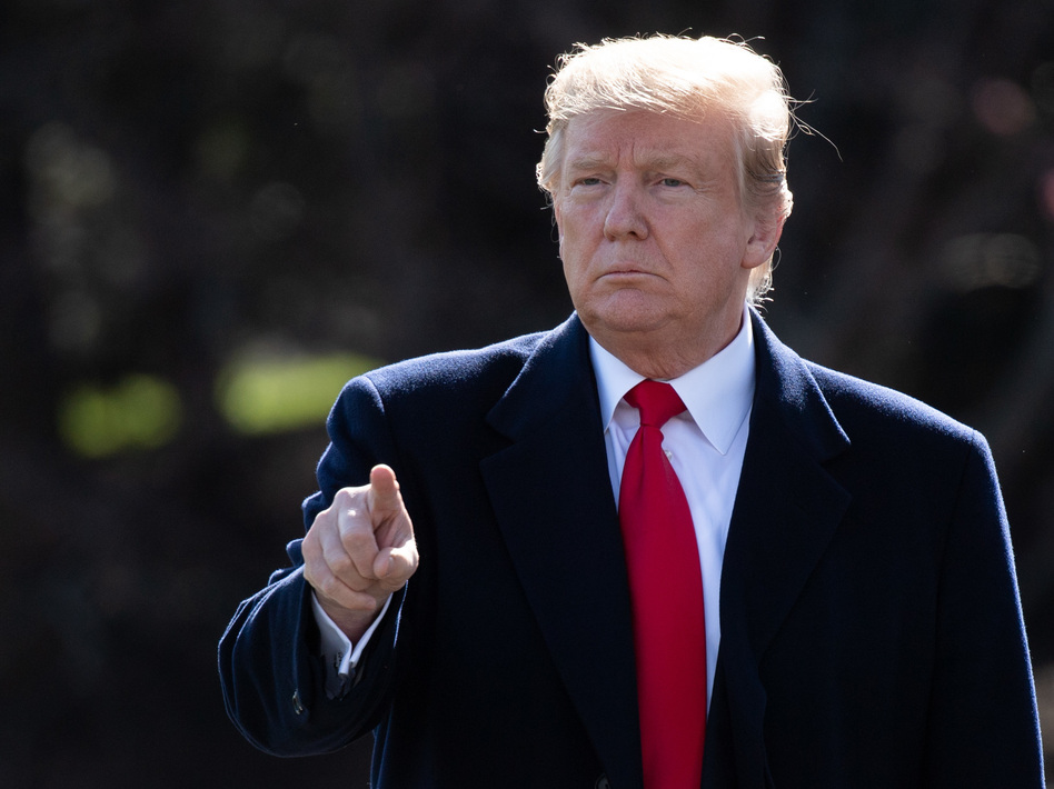 President Trump speaks to the media Thursday prior to departing the White House for a Michigan campaign rally. In a presidential memorandum released the same day, Trump temporarily extended a program that gives Liberians protected status from deportation.